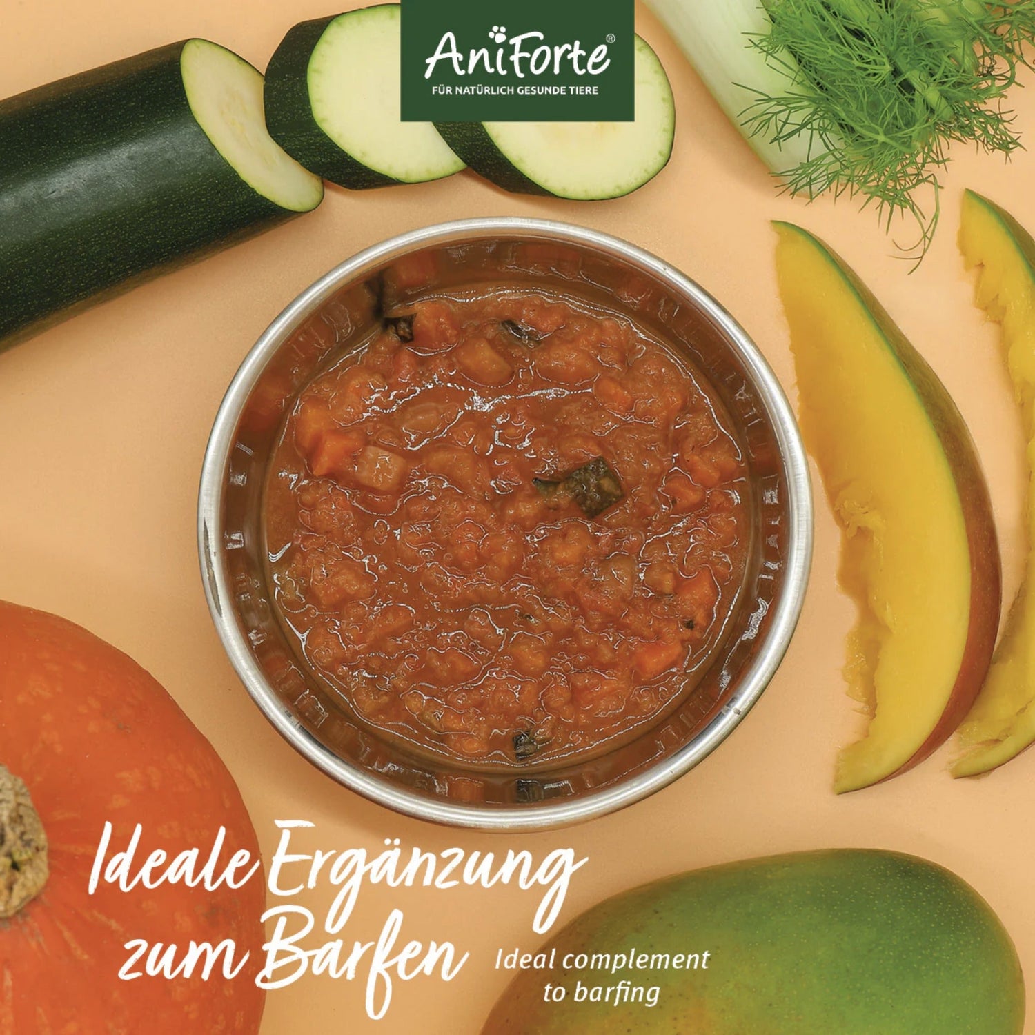 AniForte BIO BARF - Püree mit Fenchel &amp; Mango für Hunde - Woofshack