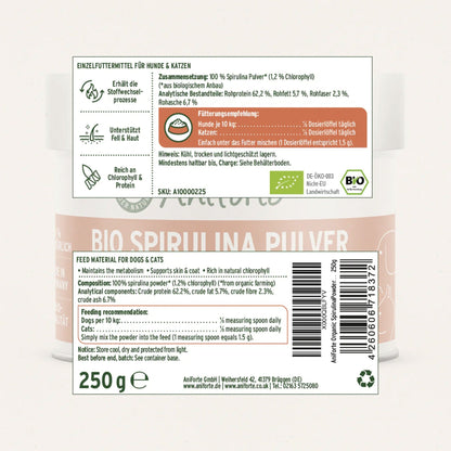 AniForte Bio Spirulina Pulver für Hunde - Woofshack