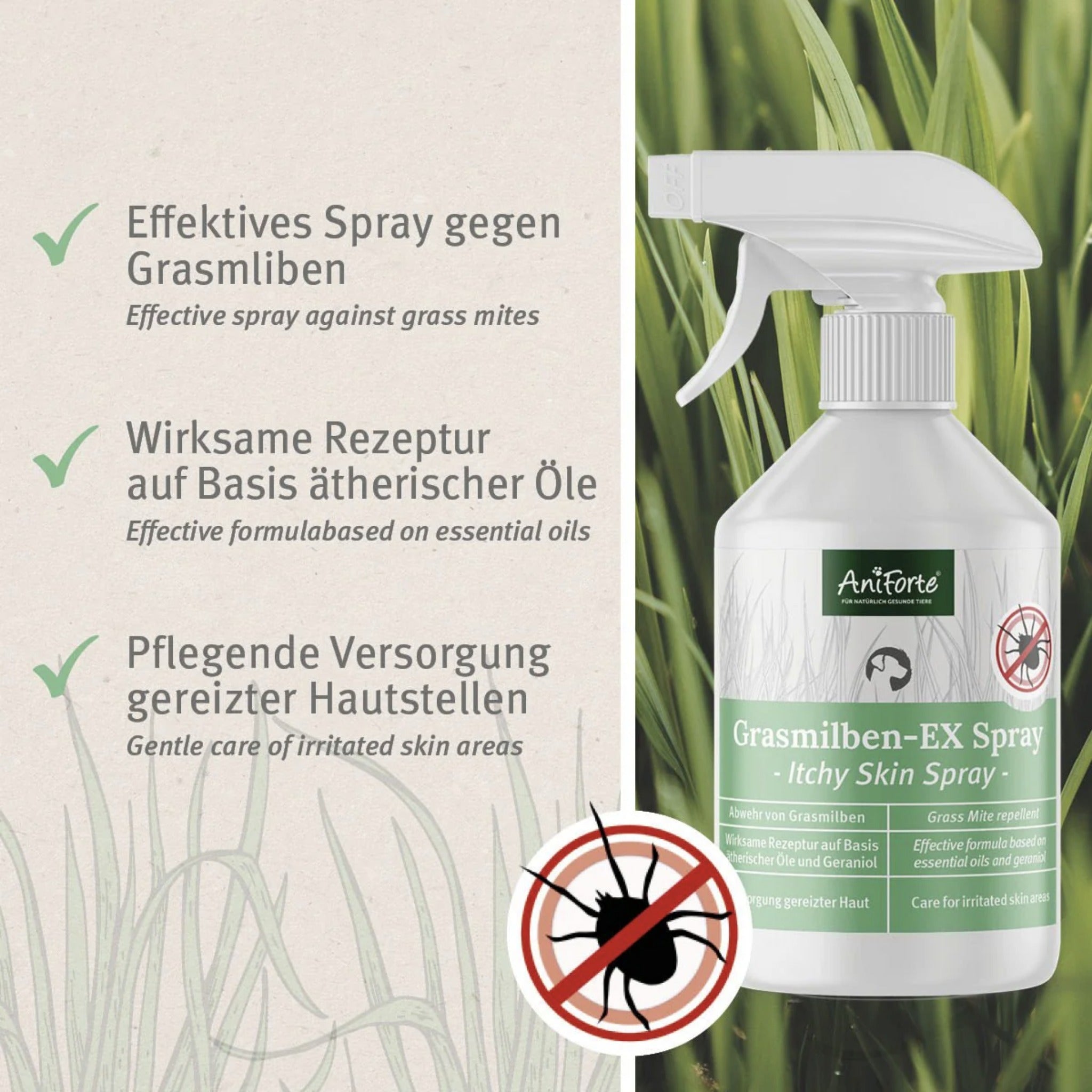 AniForte Grasmilben - EX Spray für Hunde - Woofshack