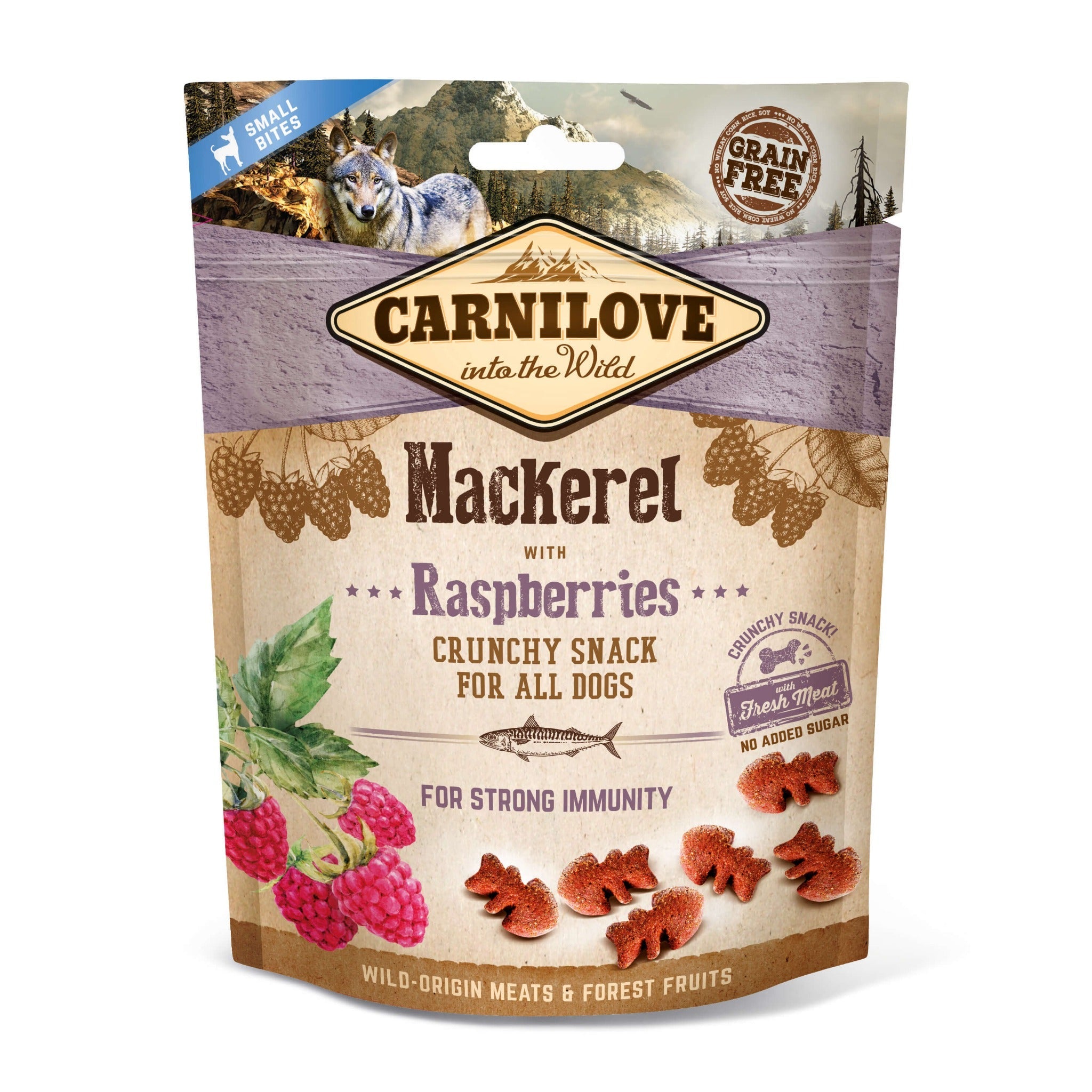 Carnilove Crunchy Mackerel with Raspberries - Hundesnack - Woofshack