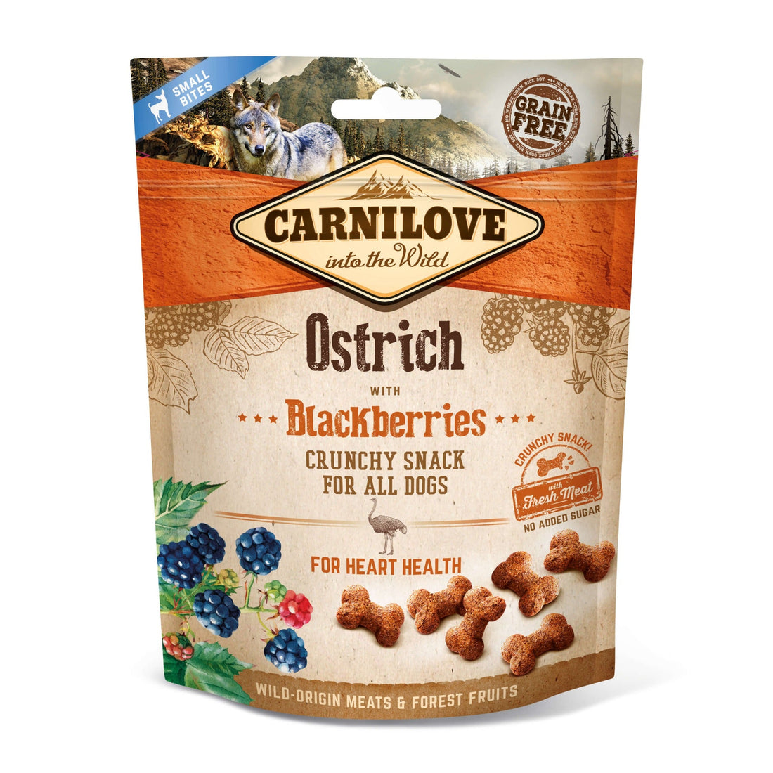 Carnilove Crunchy Ostrich with Blackberries - Hundesnack - Woofshack