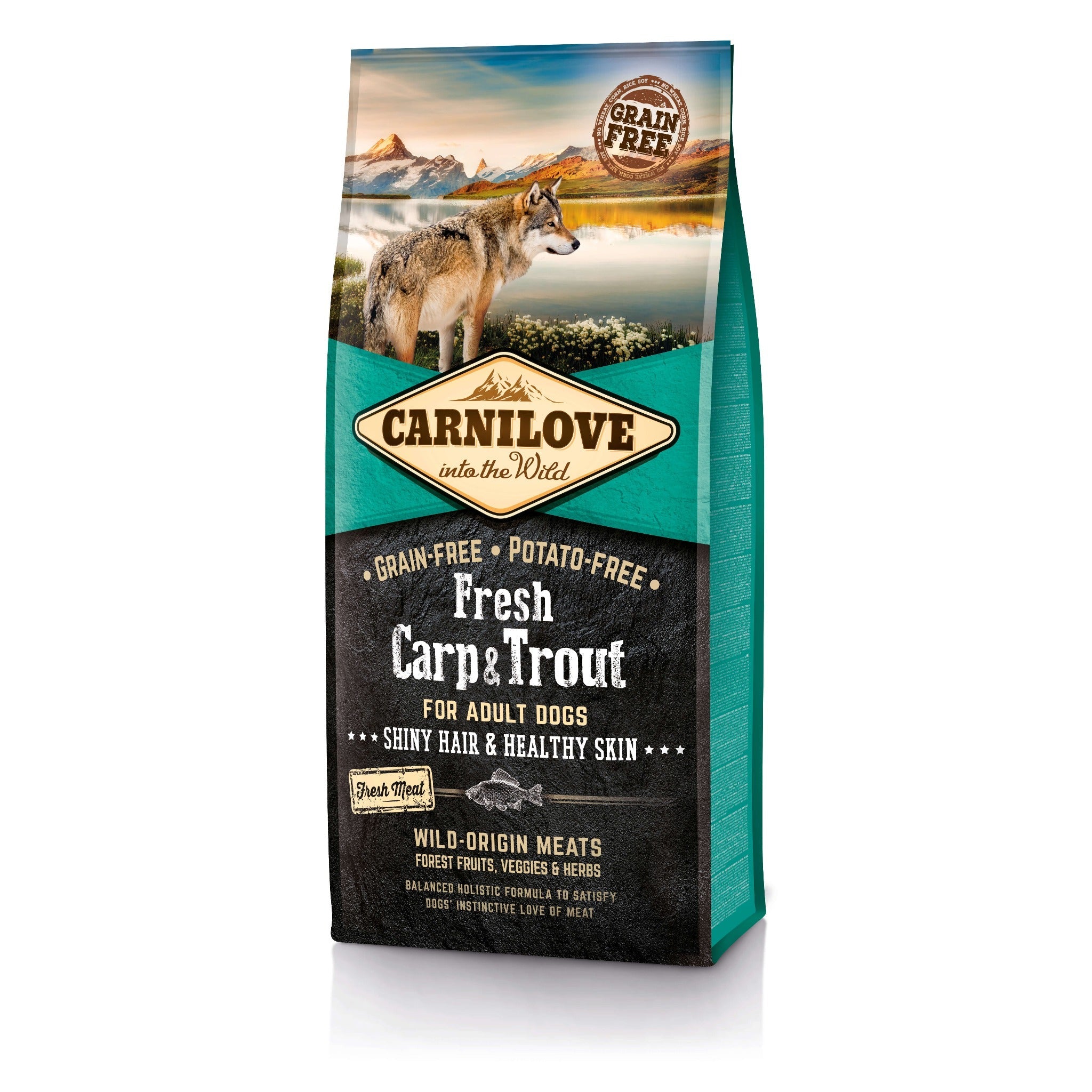 Carnilove Dog Adult Trockenfutter, Fresh Carp &amp; Trout - Woofshack