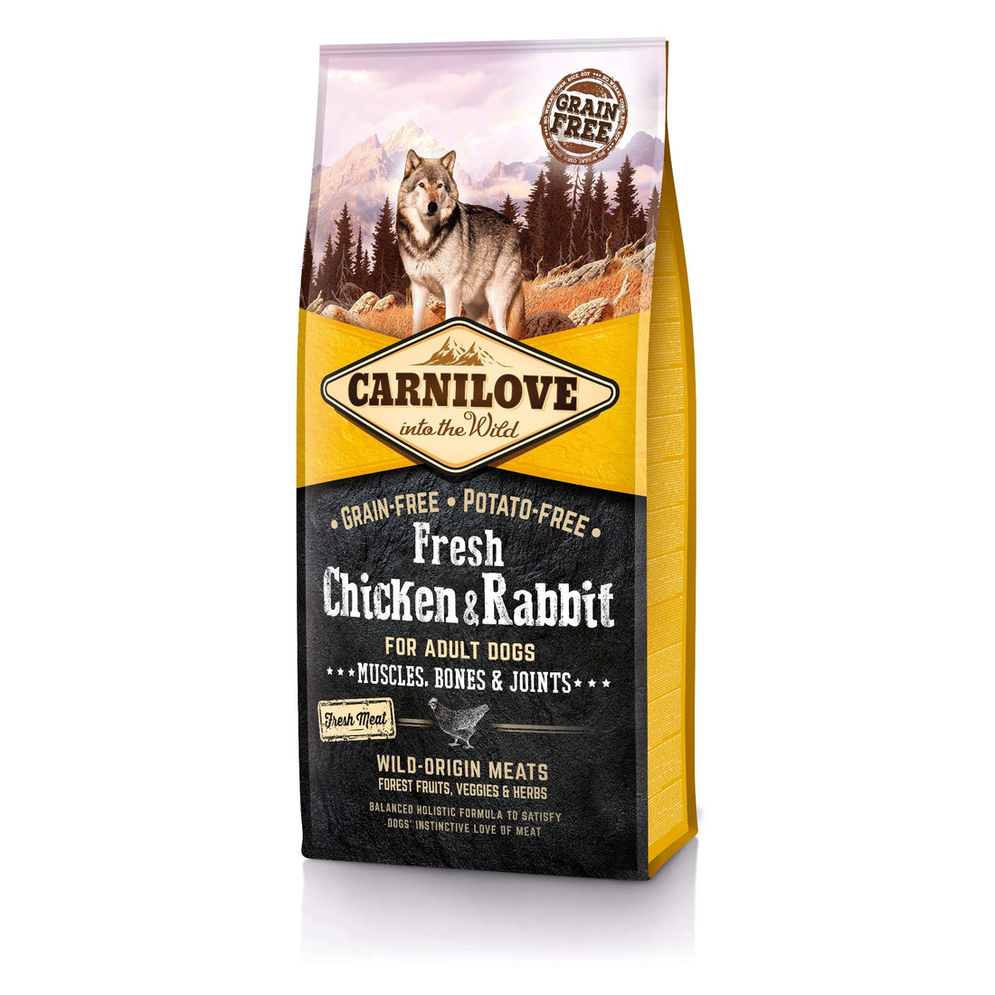 Carnilove Dog Adult Trockenfutter, Fresh Chicken &amp; Rabbit - Woofshack