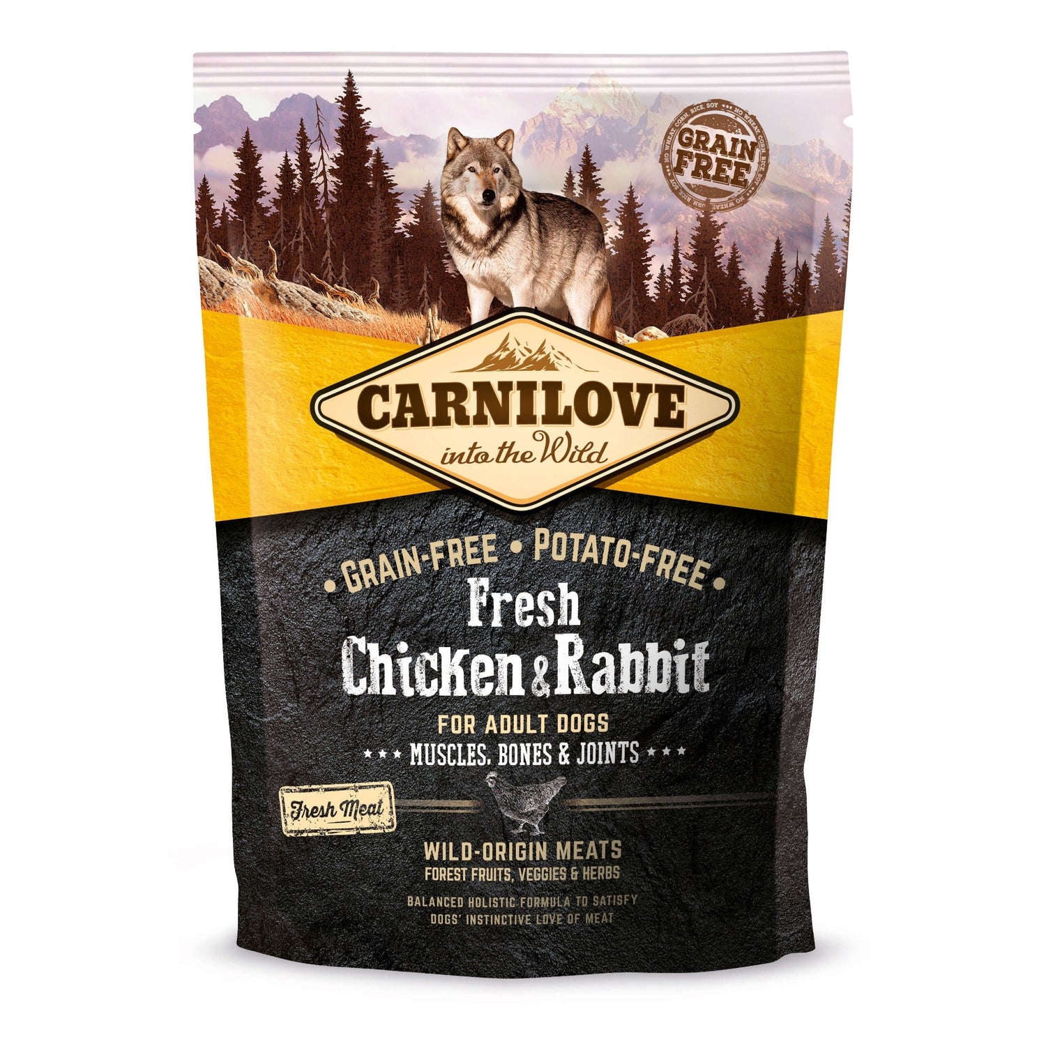 Carnilove Dog Adult Trockenfutter, Fresh Chicken &amp; Rabbit - Woofshack