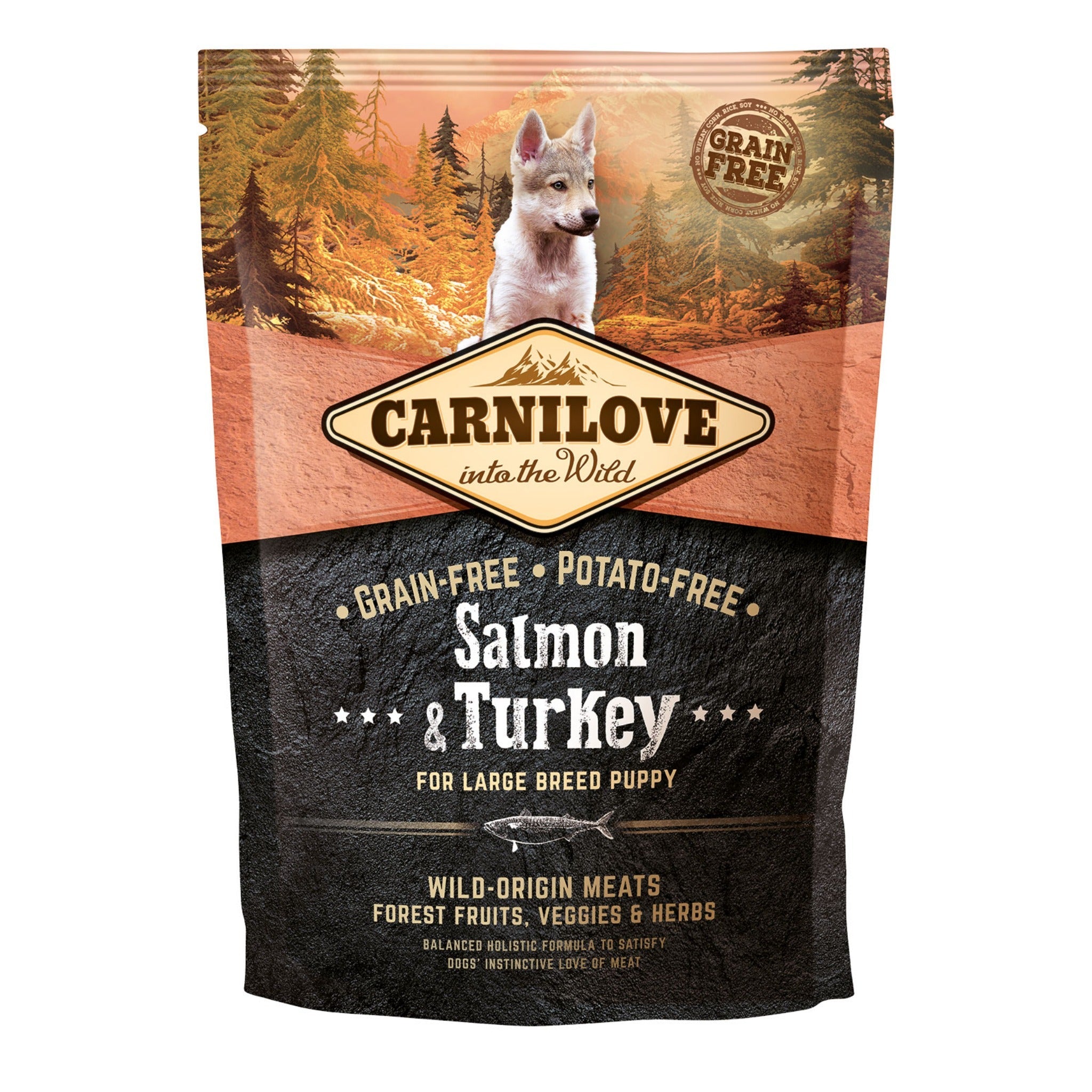 Carnilove Dog Puppy Large Breed Trockenfutter, Salmon &amp; Turkey - Woofshack