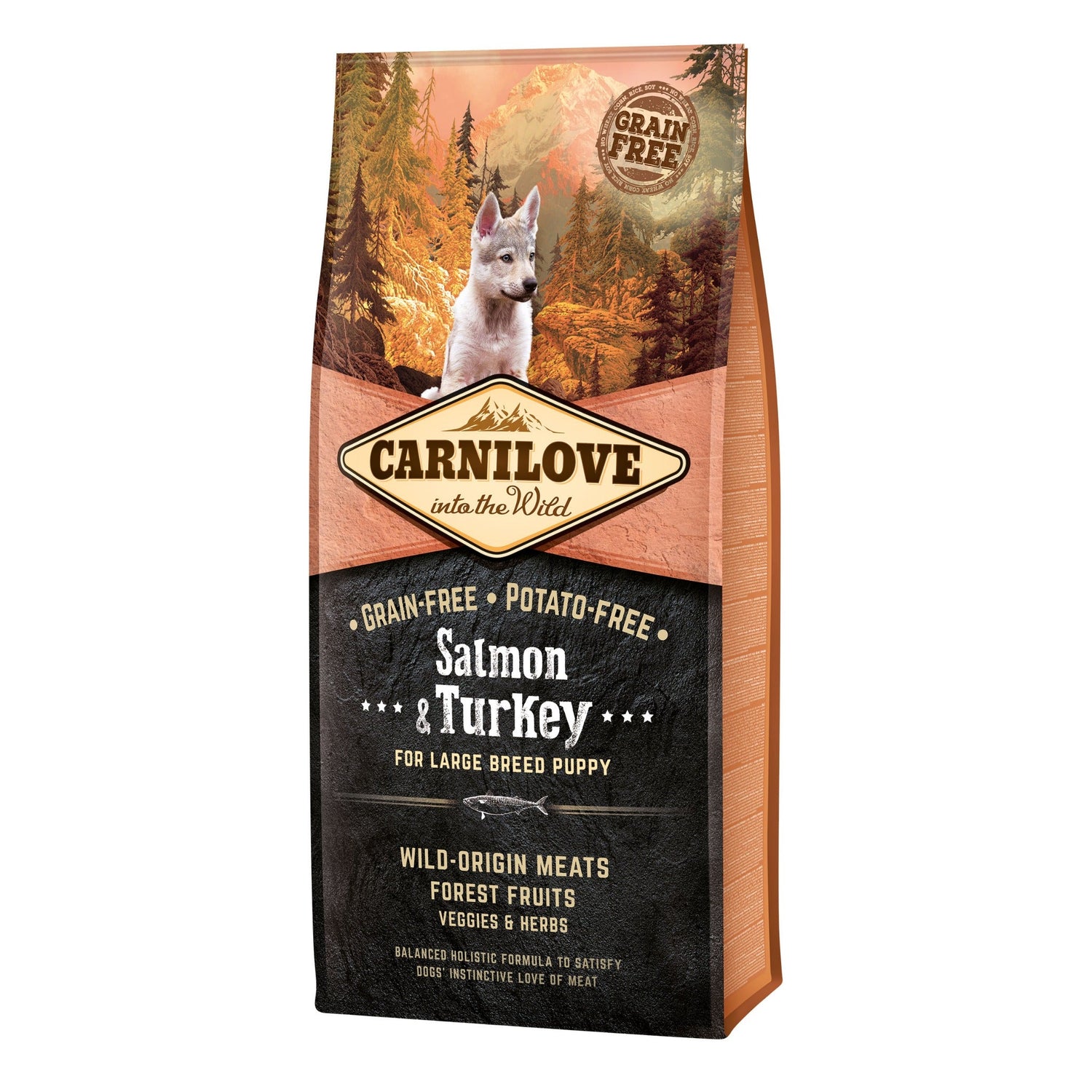 Carnilove Dog Puppy Large Breed Trockenfutter, Salmon &amp; Turkey - Woofshack