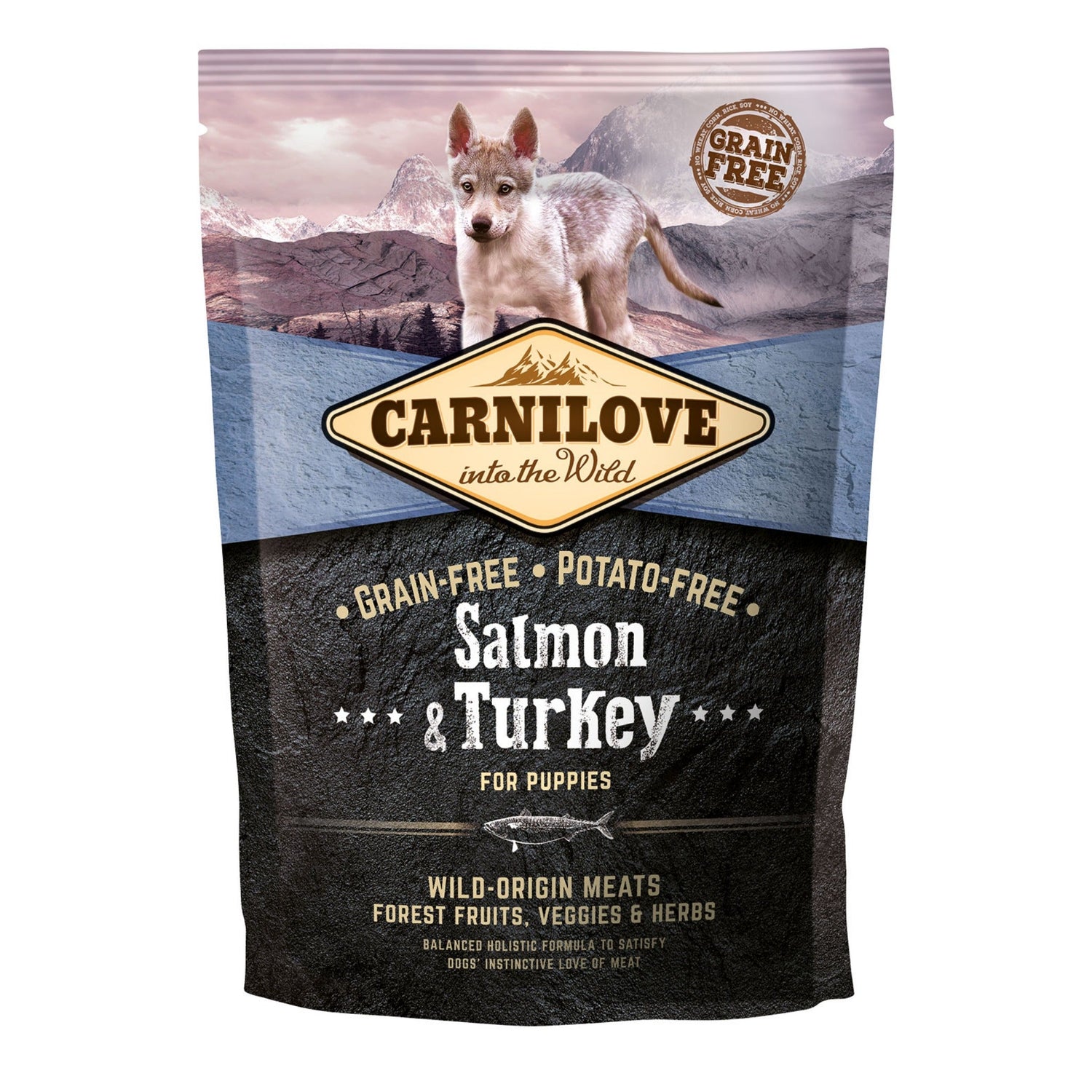 Carnilove Dog Puppy Trockenfutter, Salmon &amp; Turkey - Woofshack