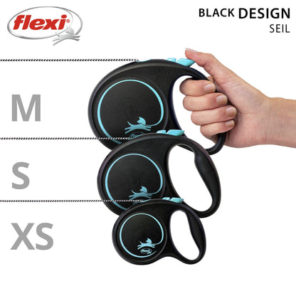 Flexi Black Design Seilleine, Hundeleine - Woofshack