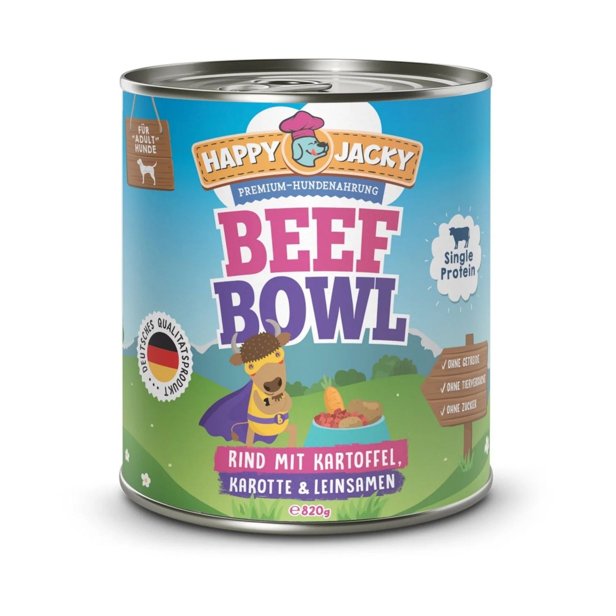 Happy Jacky Beef Bowl - Hunde Nassfutter - Woofshack