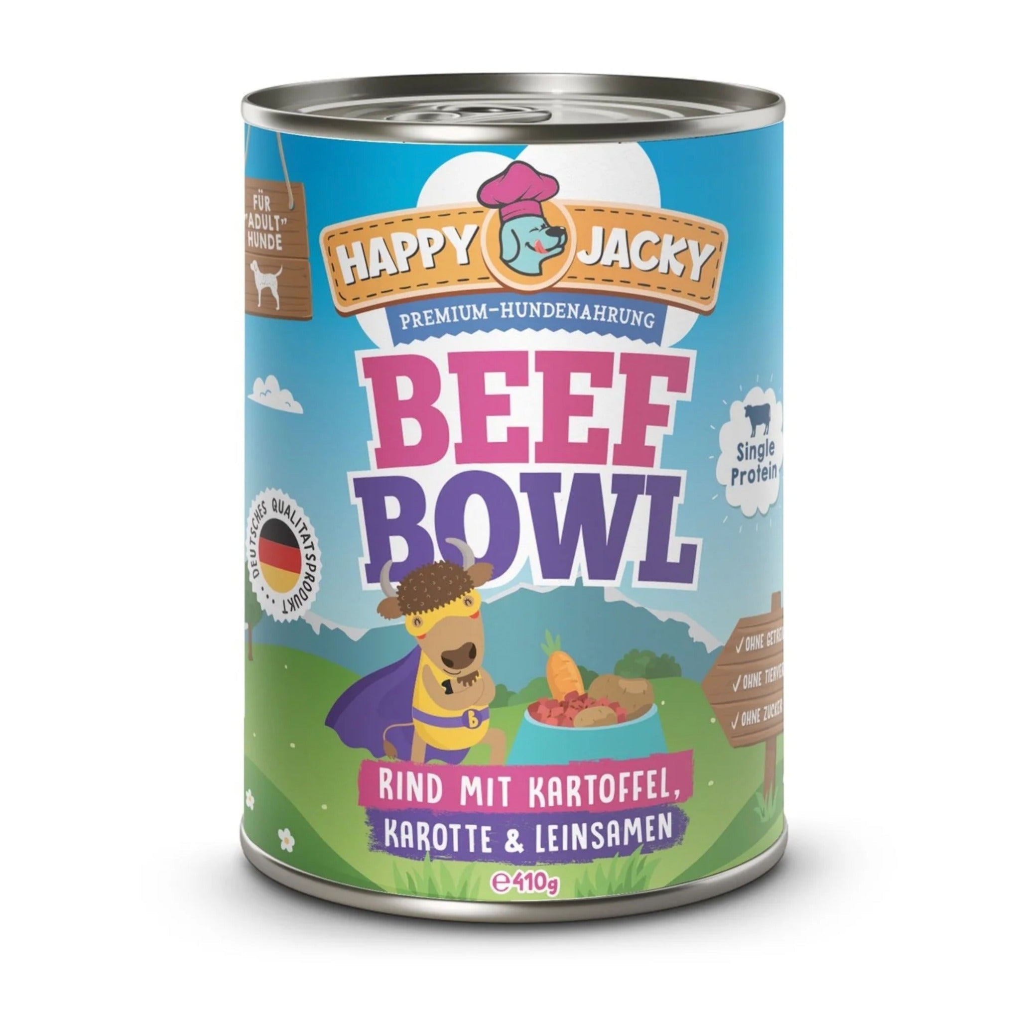 Happy Jacky Beef Bowl - Hunde Nassfutter - Woofshack