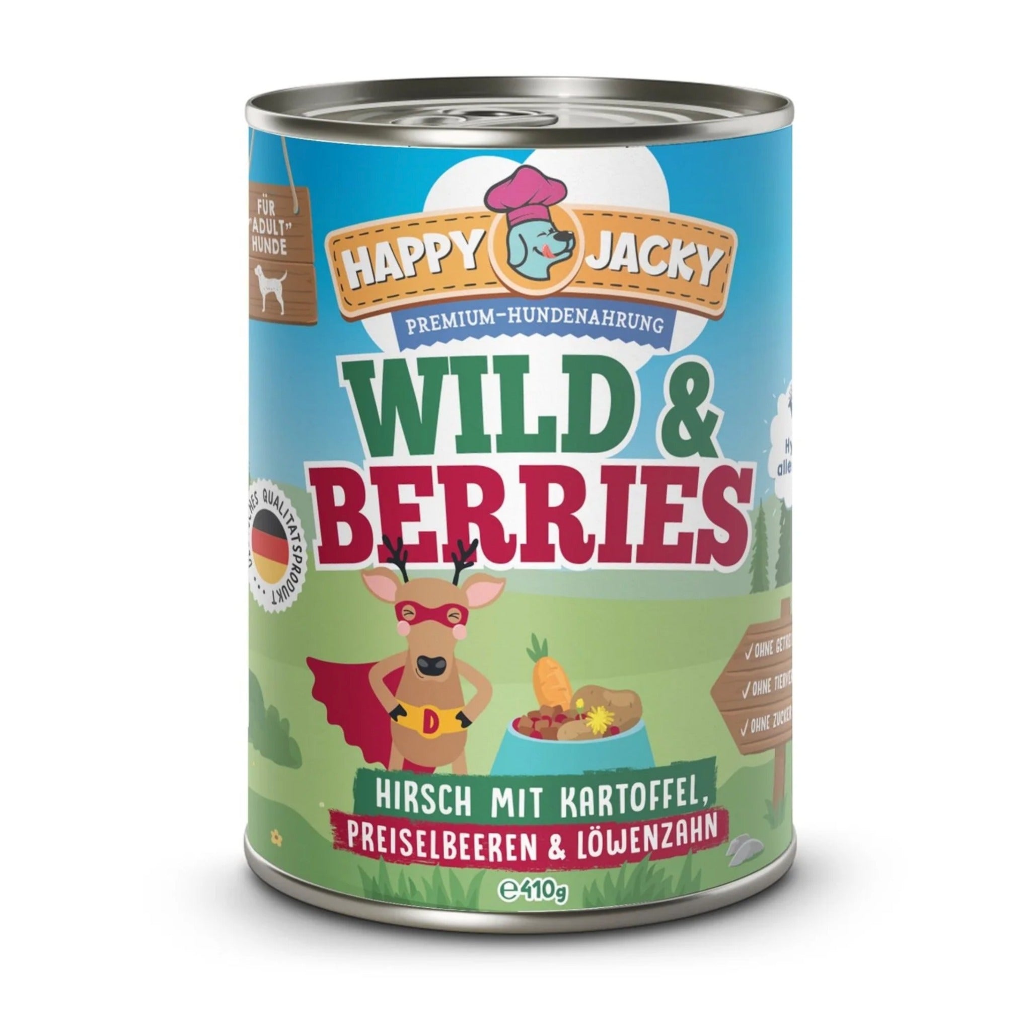 Happy Jacky Wild &amp; Berries - Hunde Nassfutter - Woofshack