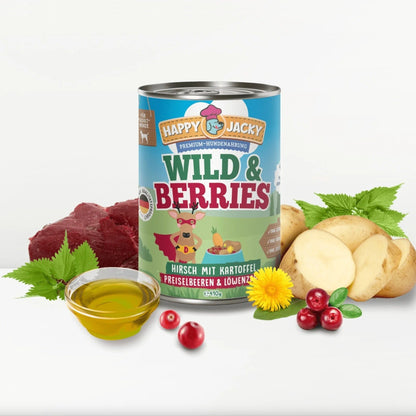 Happy Jacky Wild &amp; Berries - Hunde Nassfutter - Woofshack