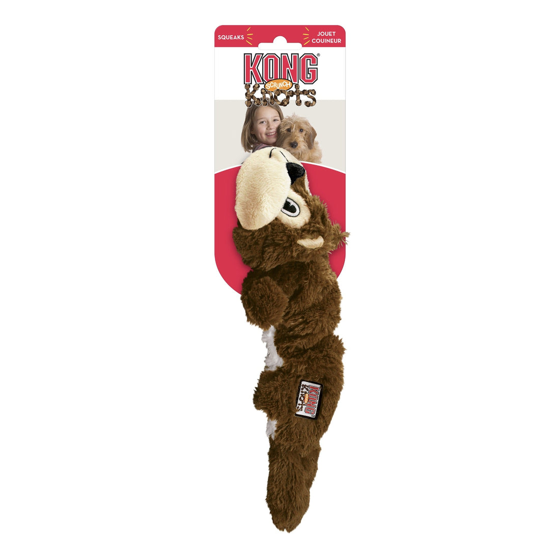 Kong Scrunch Knots Squirrel, Hundespielzeug - Woofshack