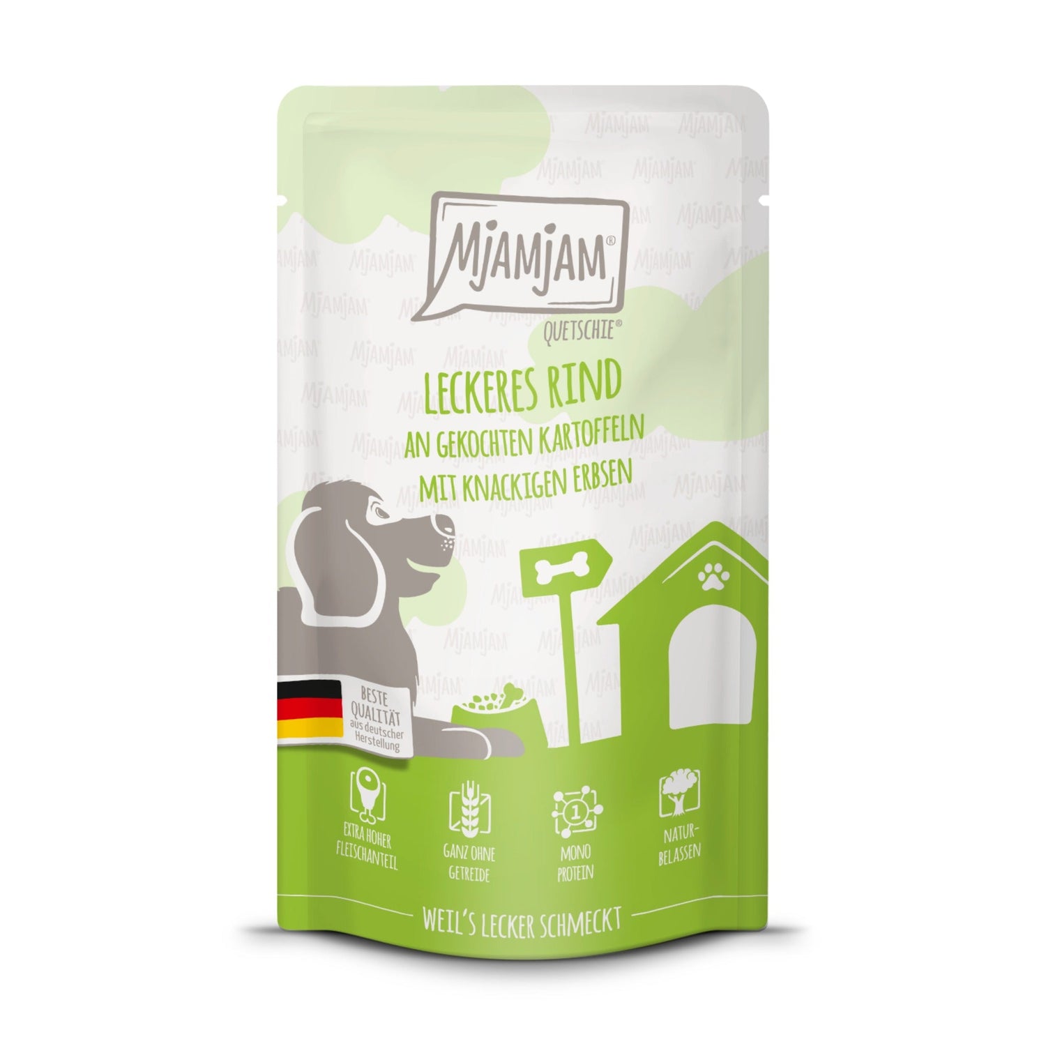 MjAMjAM Quetschie Rind &amp; Kartoffel - Hunde Nassfutter - Woofshack