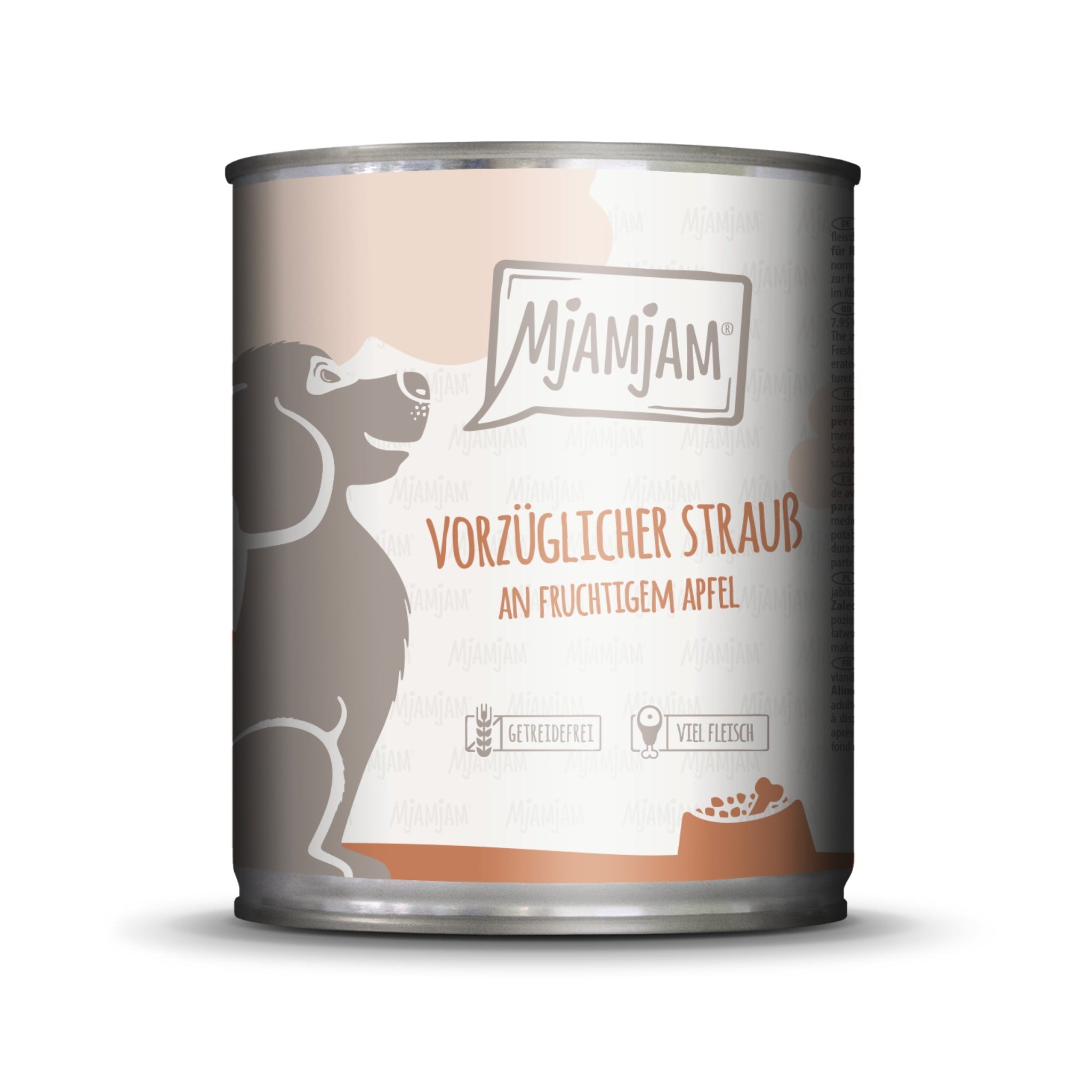 MjAMjAM Strauß &amp; Apfel - Hunde Nassfutter - Woofshack