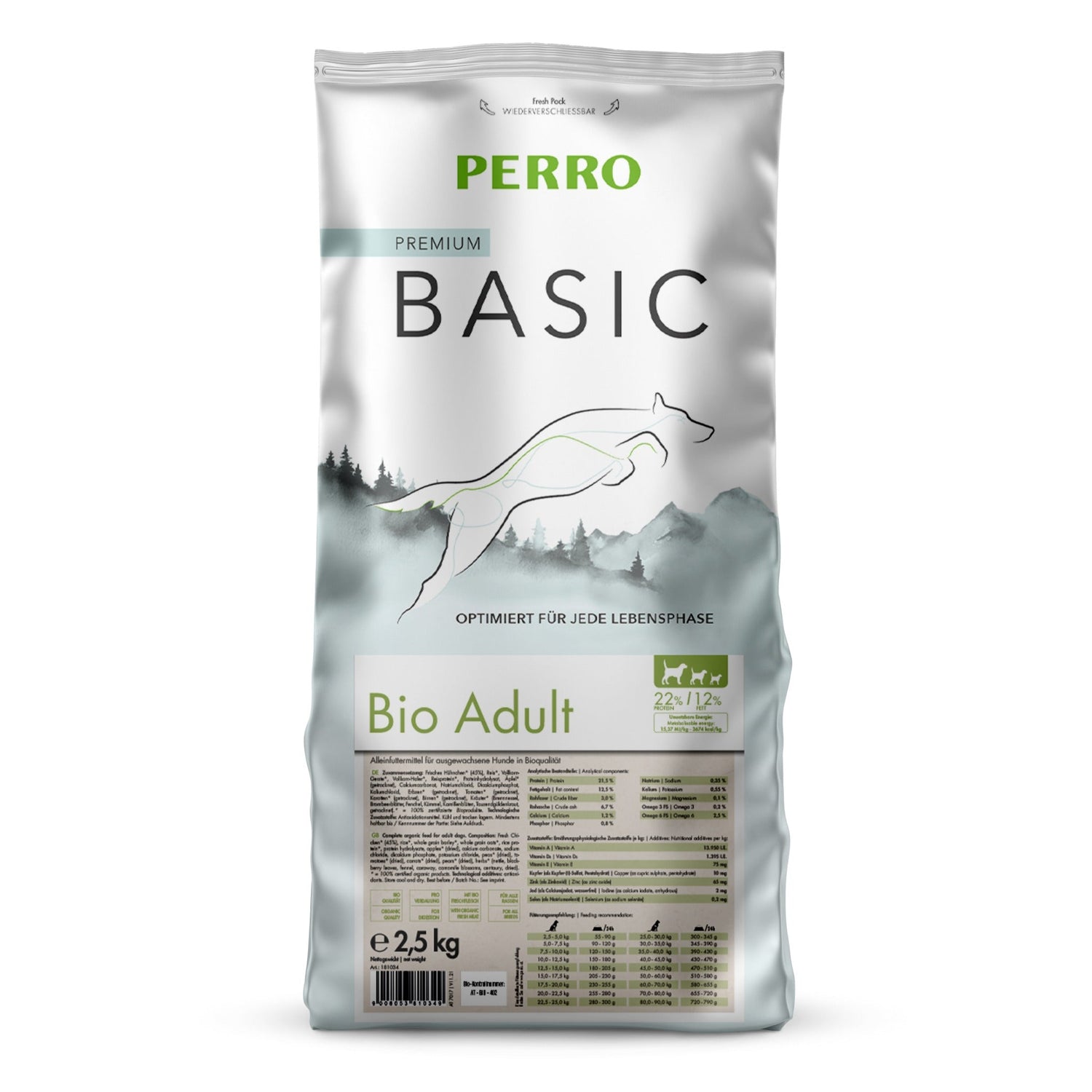 Perro Basic Bio Adult - Hunde Trockenfutter - Woofshack