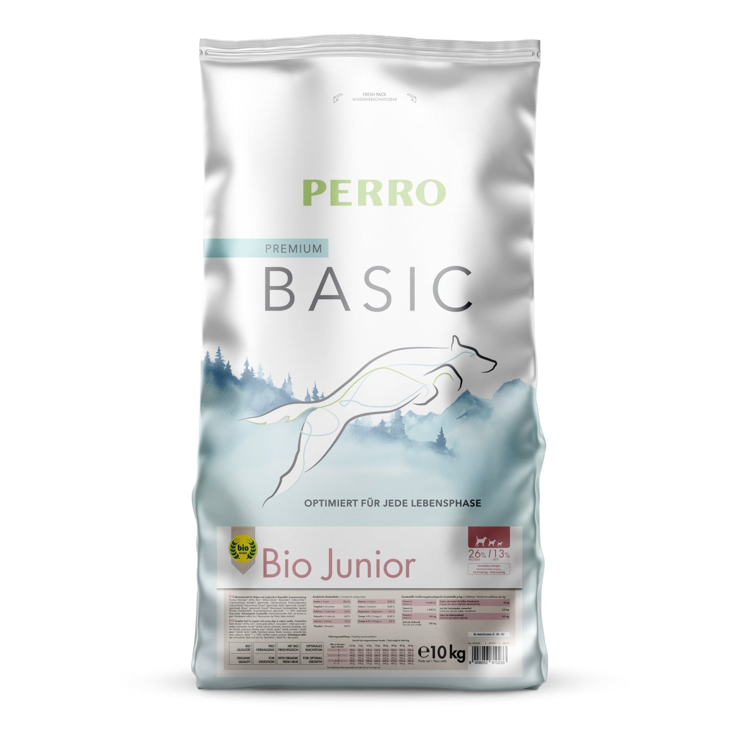 Perro Basic Bio Junior Geflügel &amp; Gemüse - Hunde Trockenfutter - Woofshack