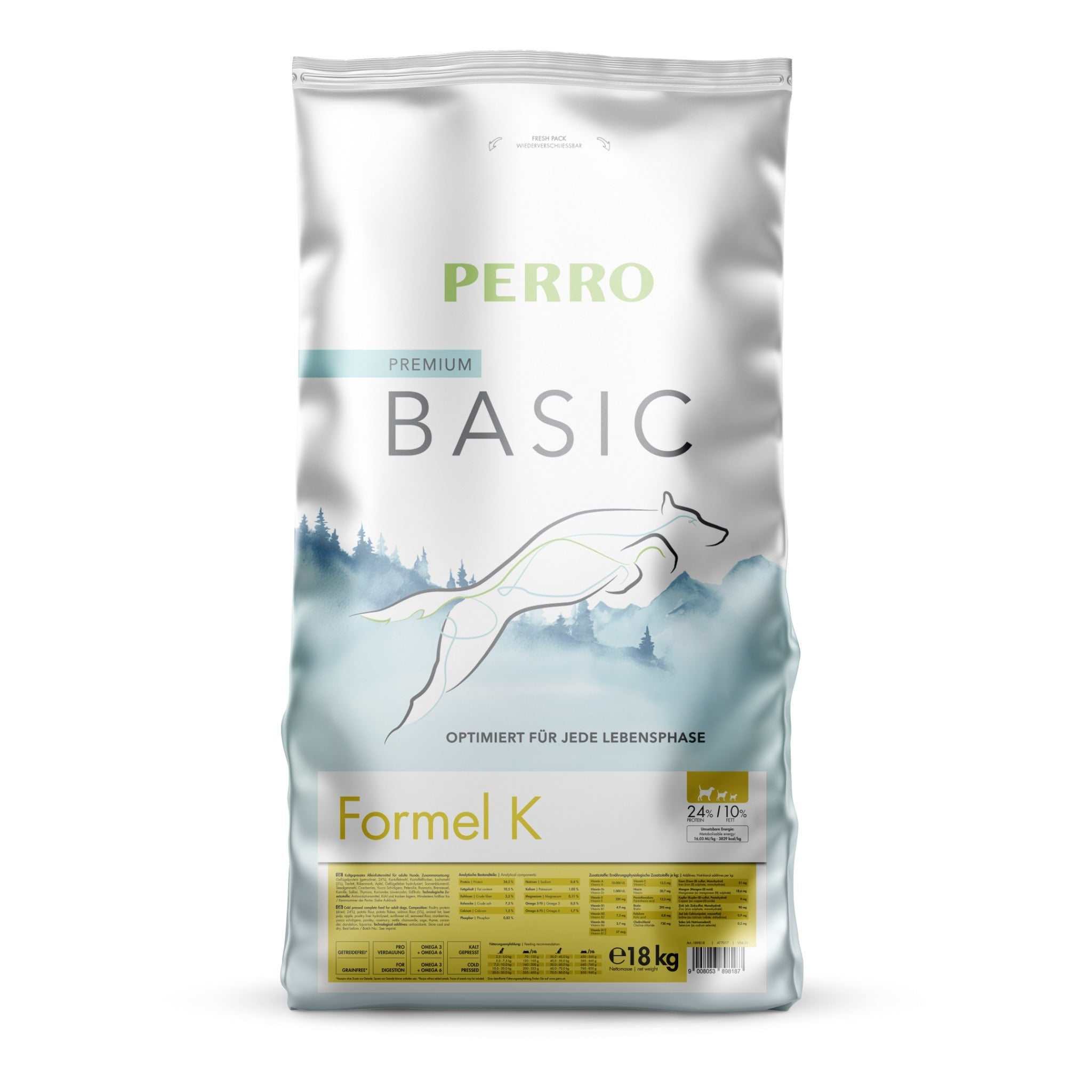 Perro Basic Formel K - Hunde Trockenfutter kaltgepresst - Woofshack