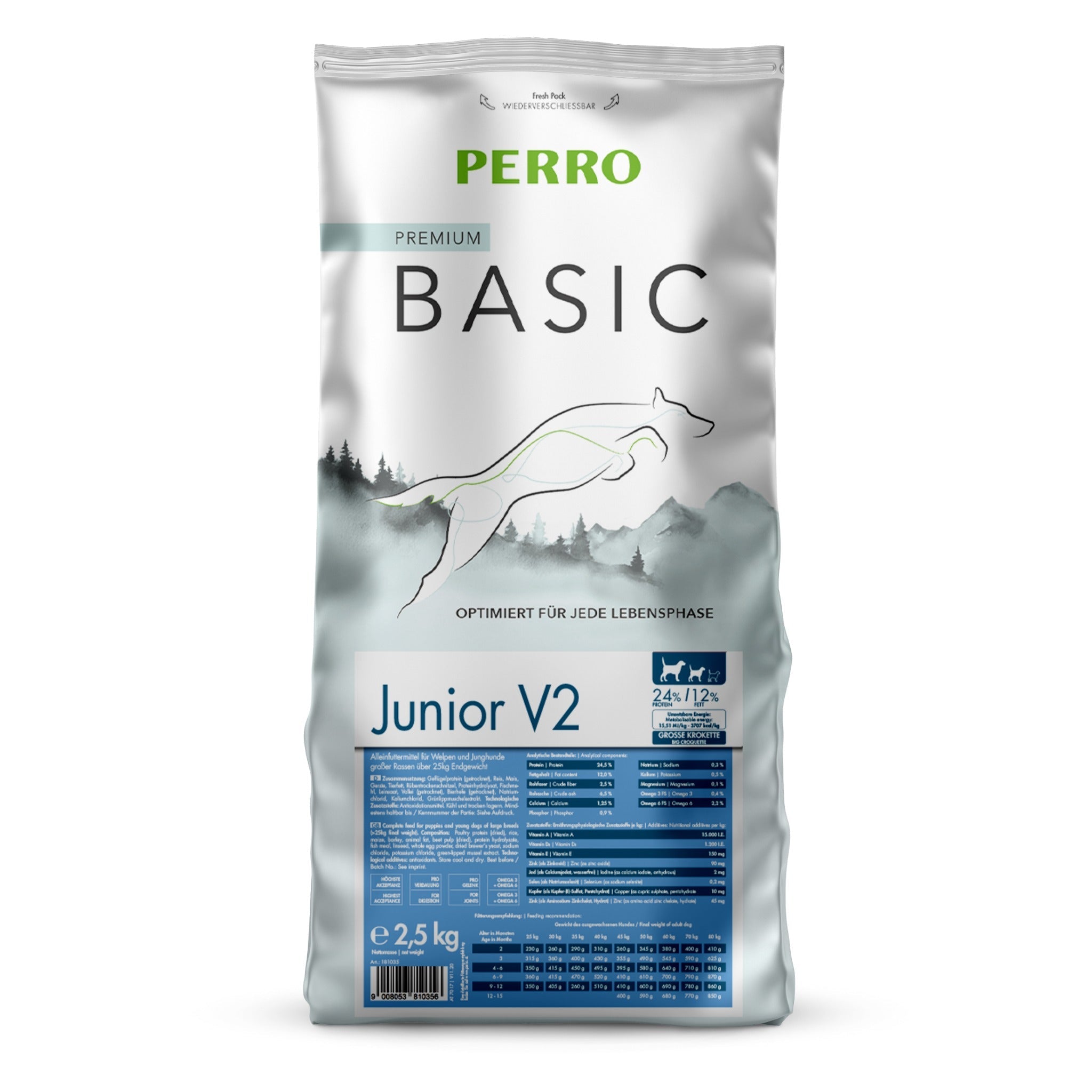 Perro Basic Junior V2 - Hunde Trockenfutter - Woofshack