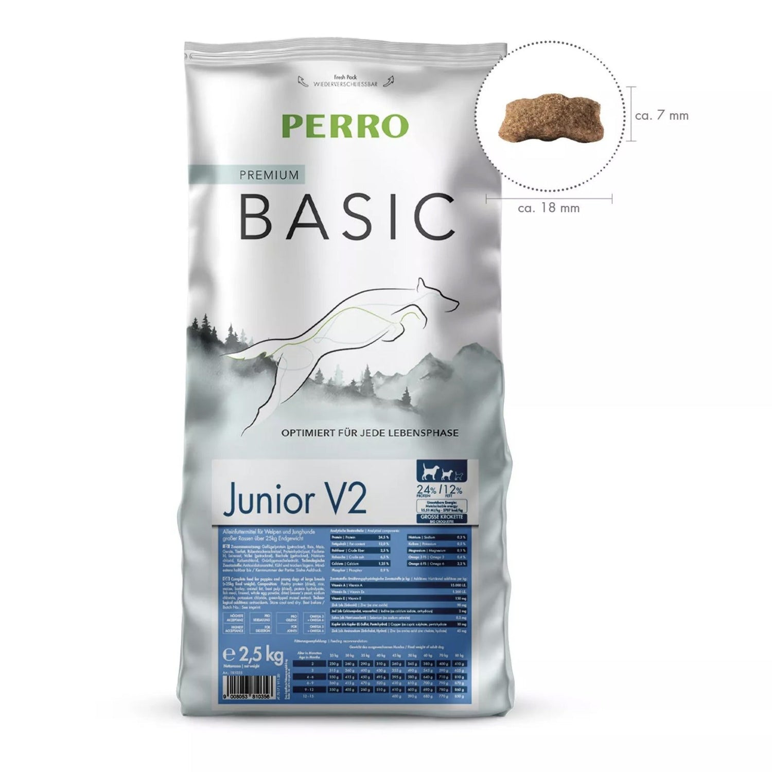 Perro Basic Junior V2 - Hunde Trockenfutter - Woofshack