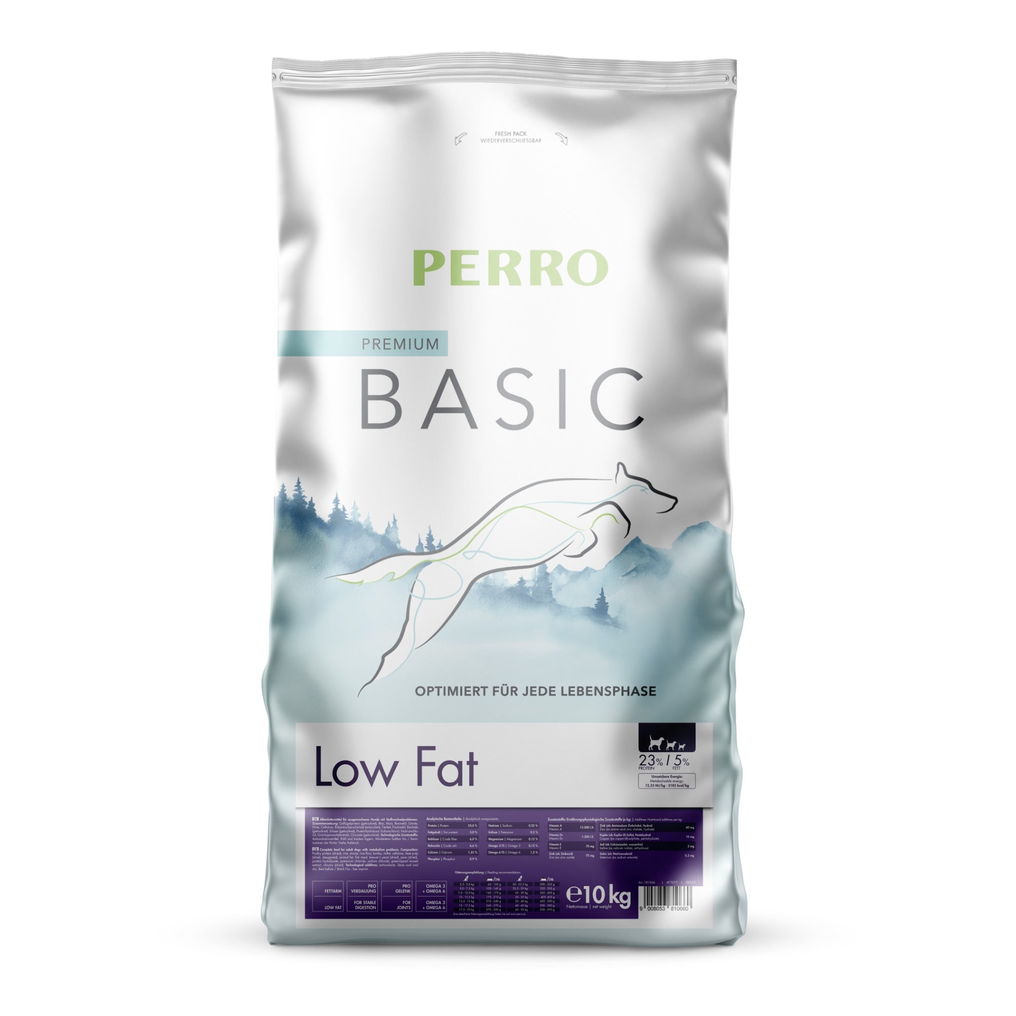 Perro Basic Low Fat - Hunde Trockenfutter - Woofshack