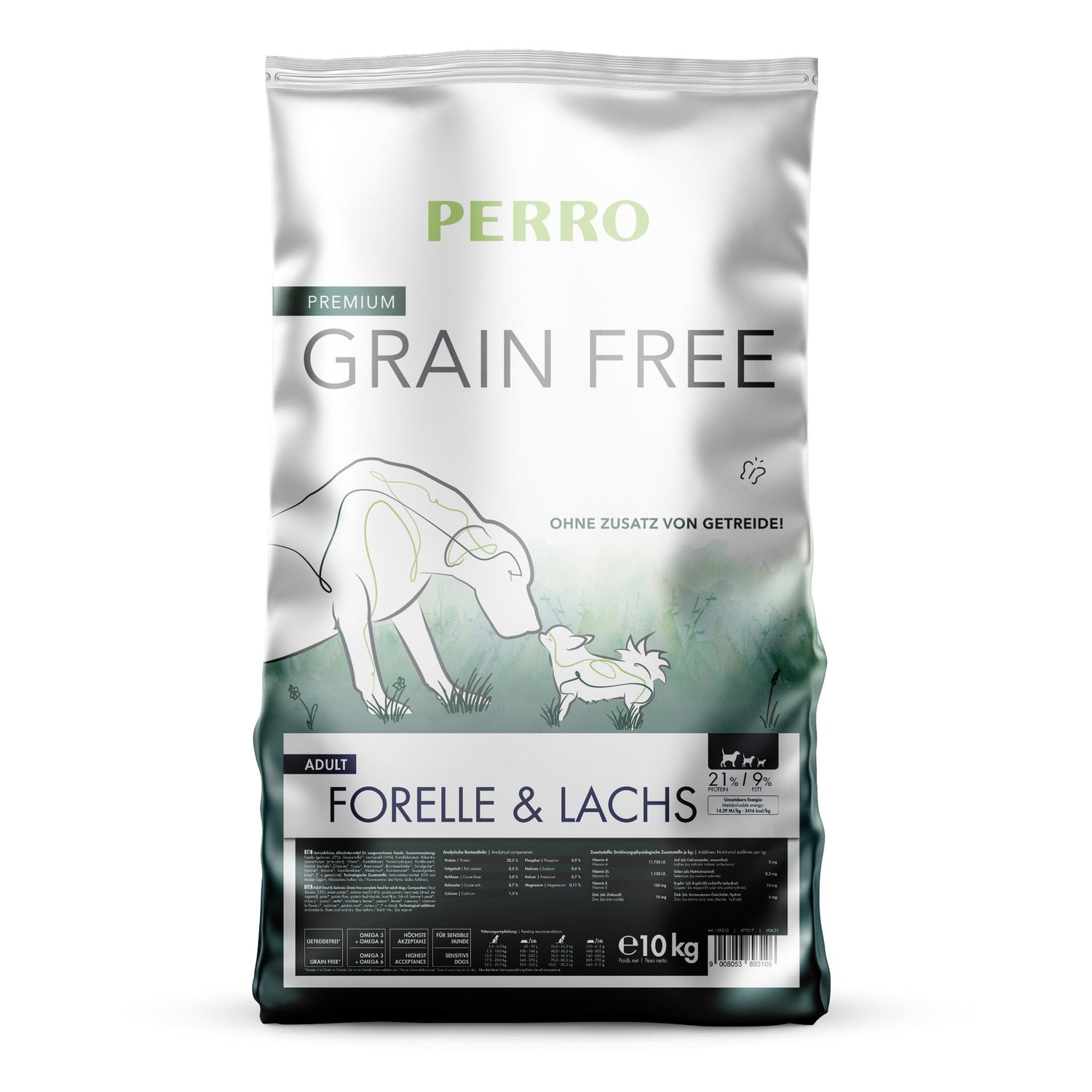 Perro Grain Free Adult Forelle &amp; Lachs - Hunde Trockenfutter - Woofshack