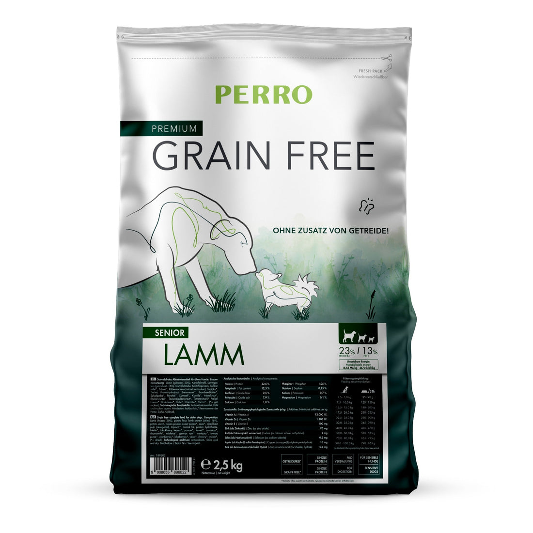 Perro Grain Free Senior Lamm - Hunde Trockenfutter - Woofshack