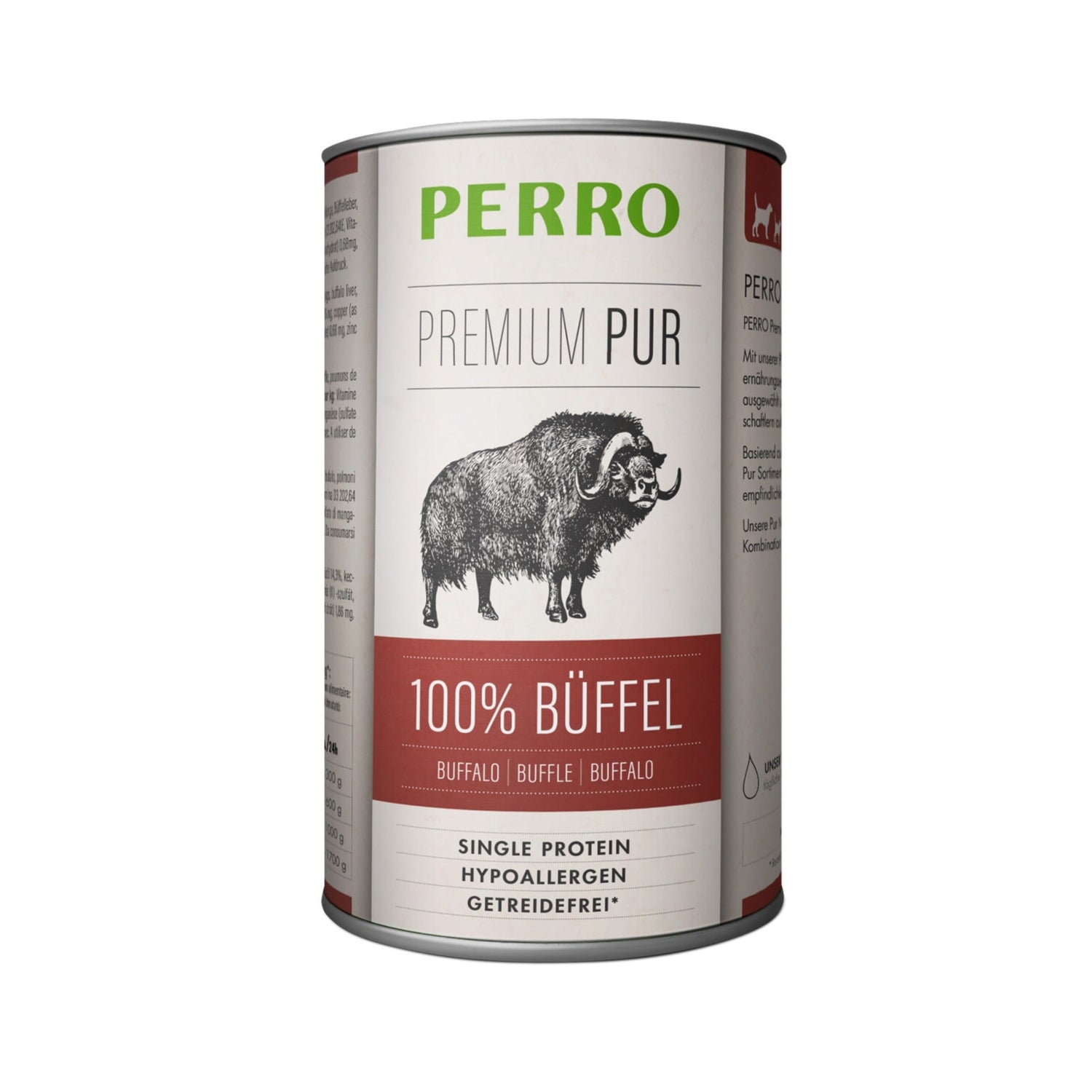 Perro Premium Pur Büffel - Hunde Nassfutter - Woofshack