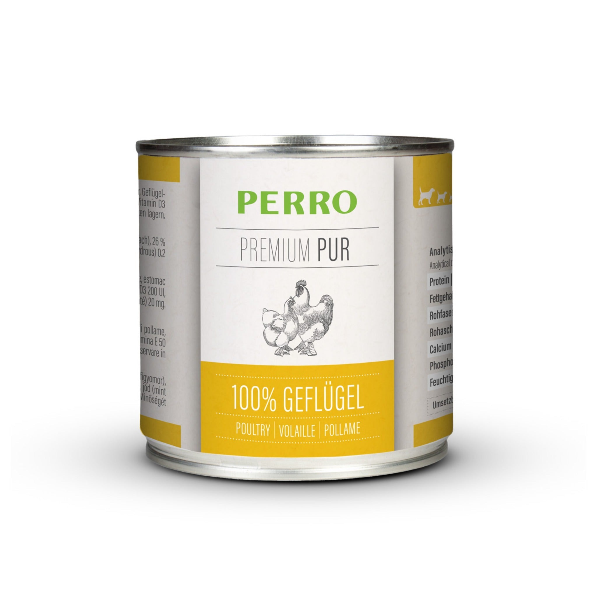 Perro Premium Pur Geflügel - Hunde Nassfutter - Woofshack