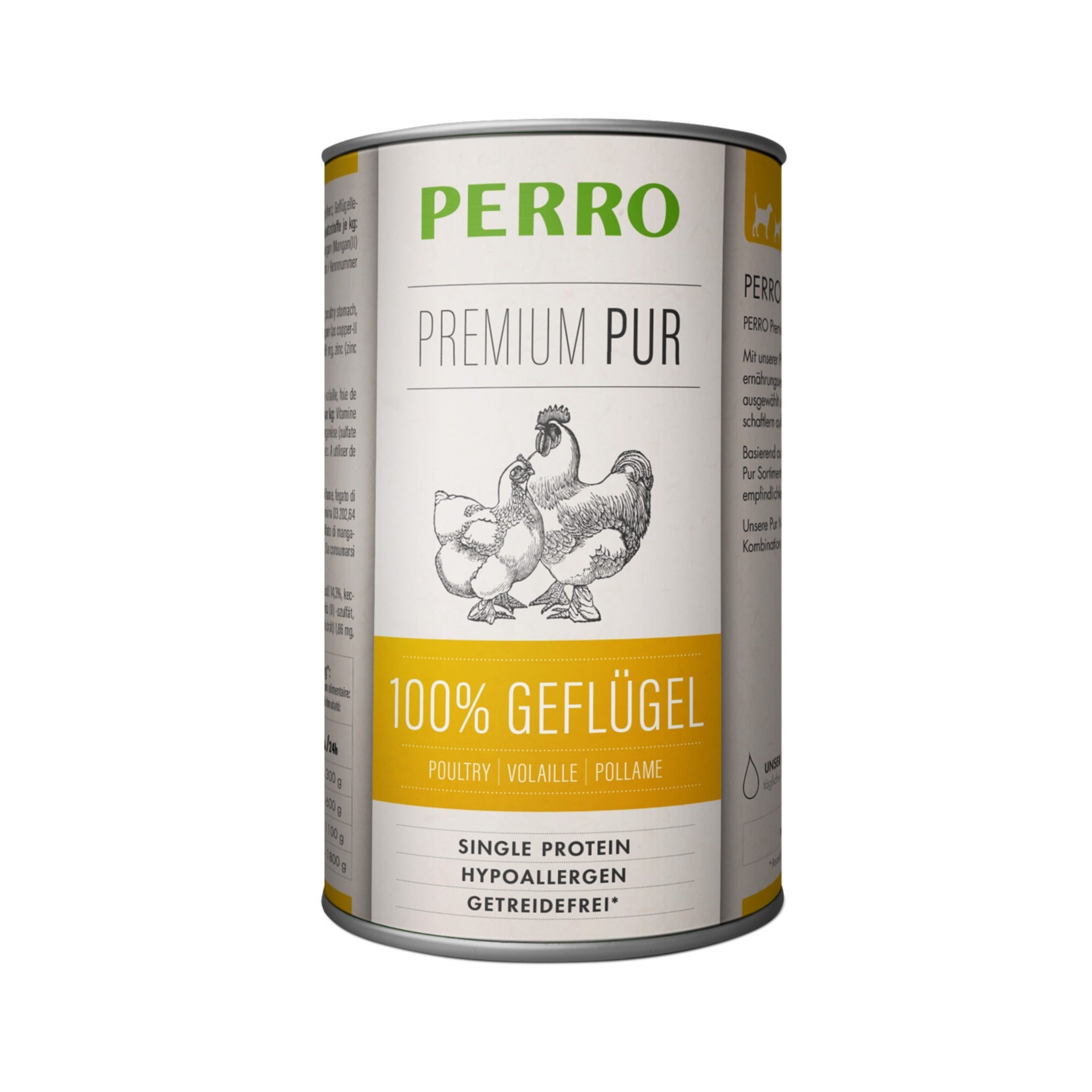 Perro Premium Pur Geflügel - Hunde Nassfutter - Woofshack