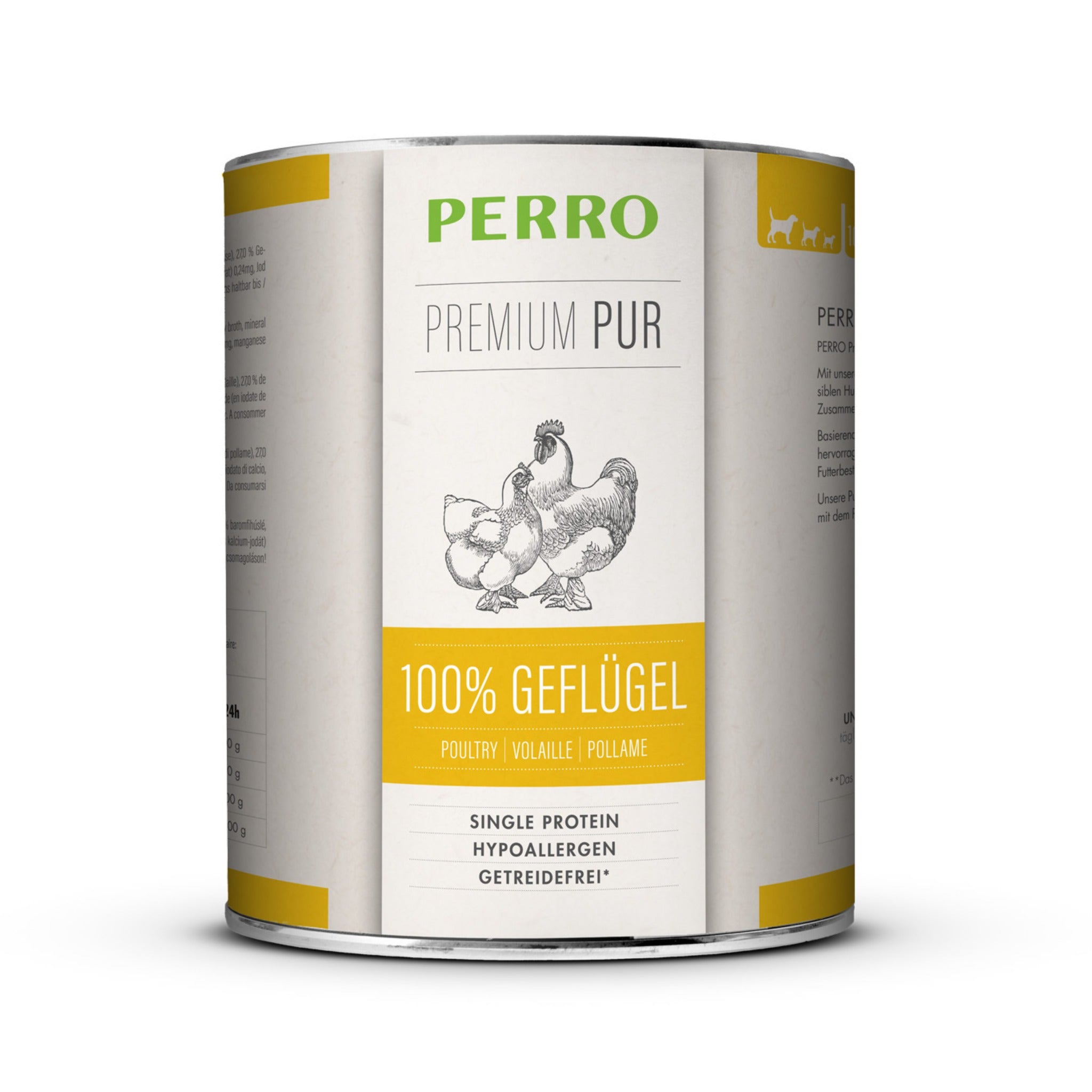 Perro Premium Pur Geflügel - Hunde Nassfutter - Woofshack