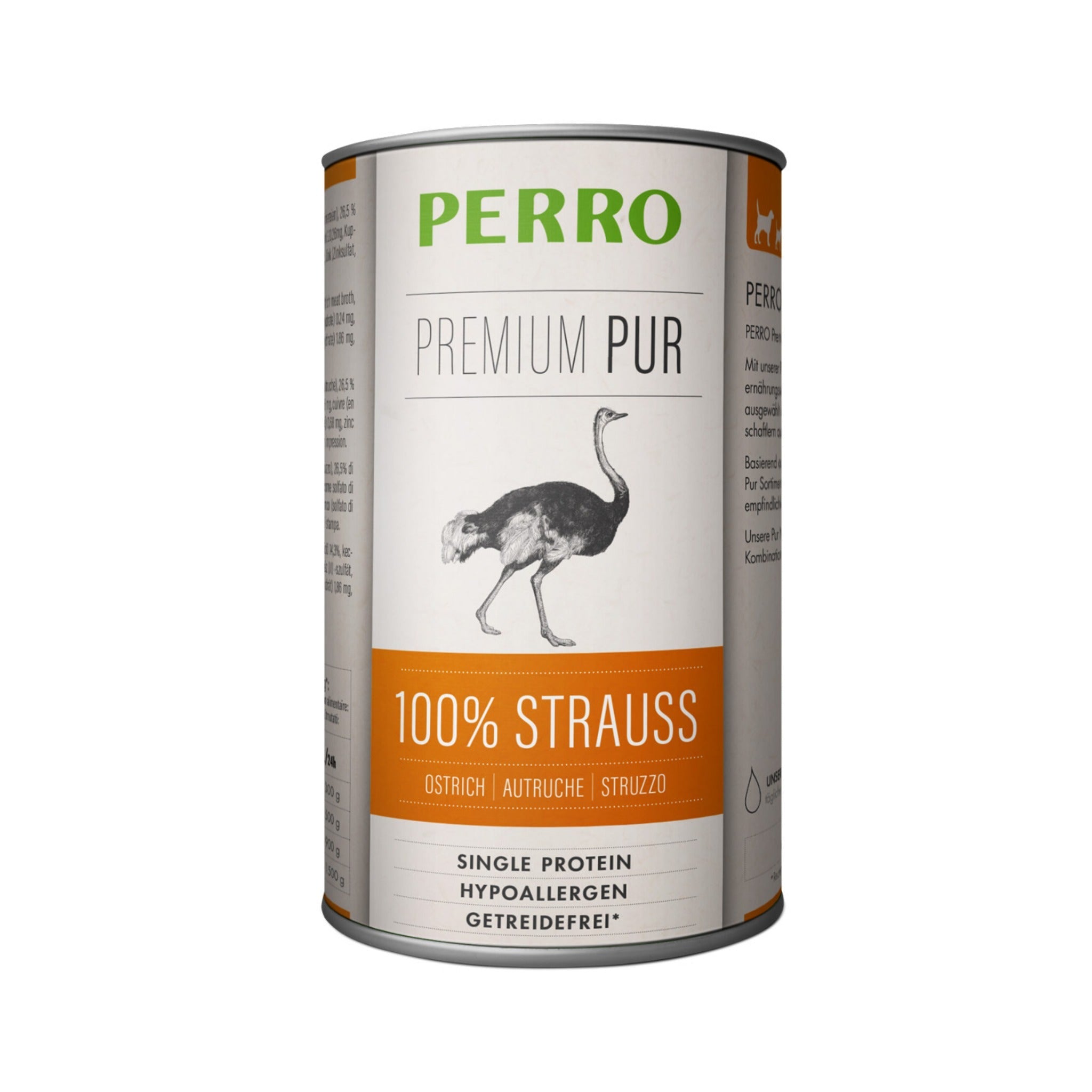Perro Premium Pur Strauß - Hunde Nassfutter - Woofshack