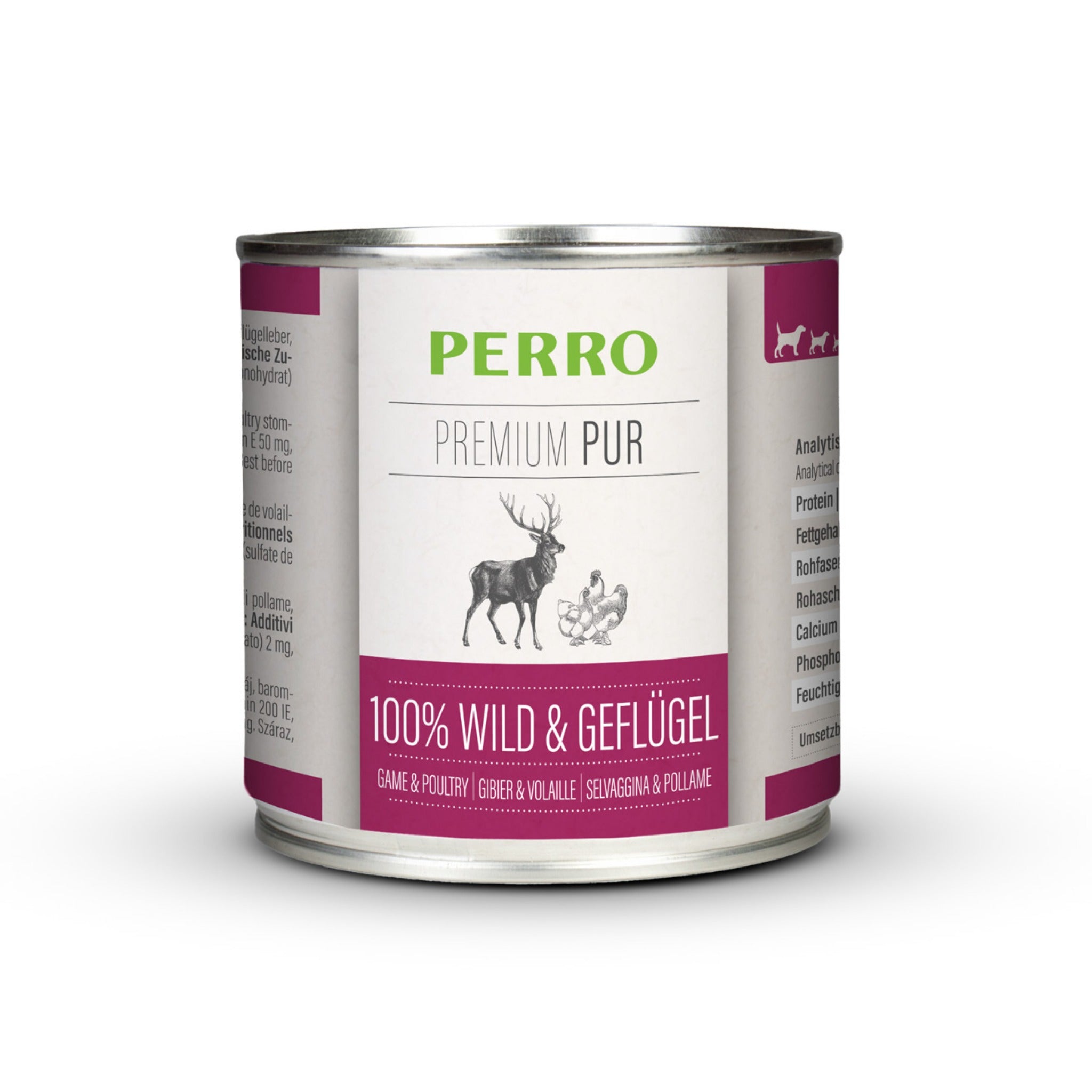 Perro Premium Pur Wild &amp; Geflügel - Hunde Nassfutter - Woofshack