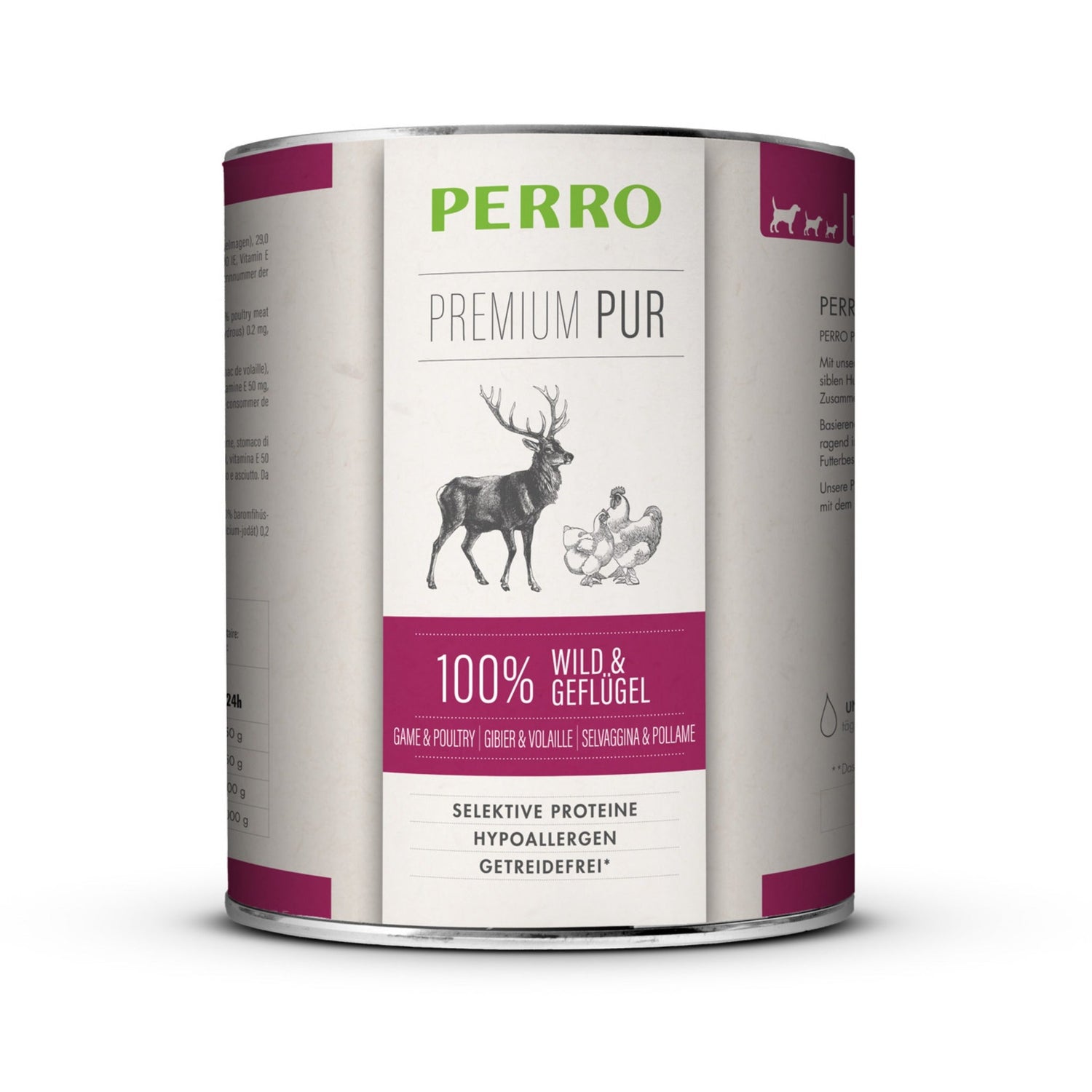 Perro Premium Pur Wild &amp; Geflügel - Hunde Nassfutter - Woofshack