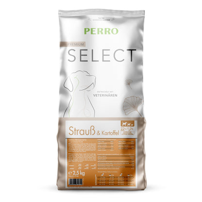 Perro Select Grainfree Strauß &amp; Kartoffel - Hunde Trockenfutter - Woofshack