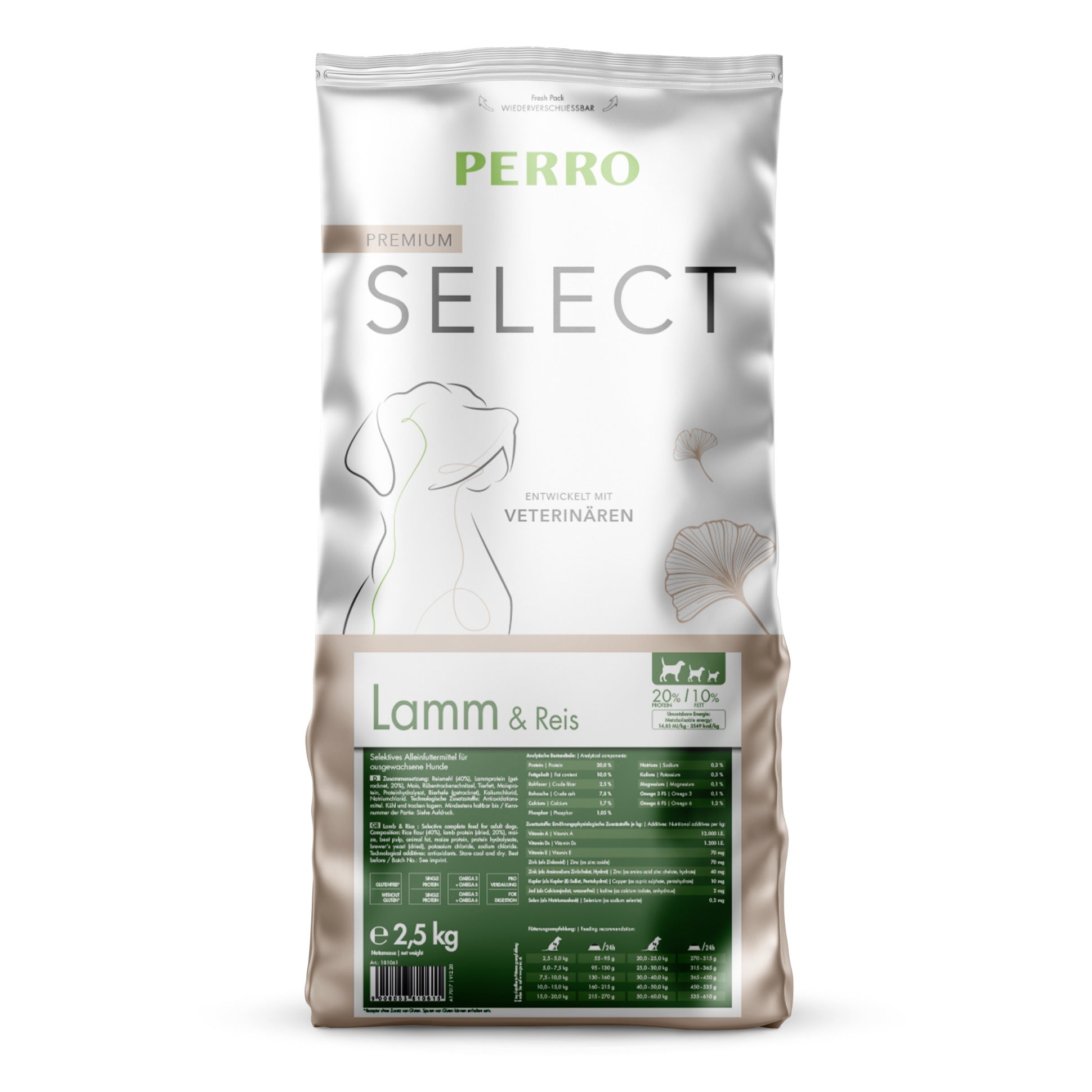 Perro Select Lamm &amp; Reis - Hunde Trockenfutter - Woofshack