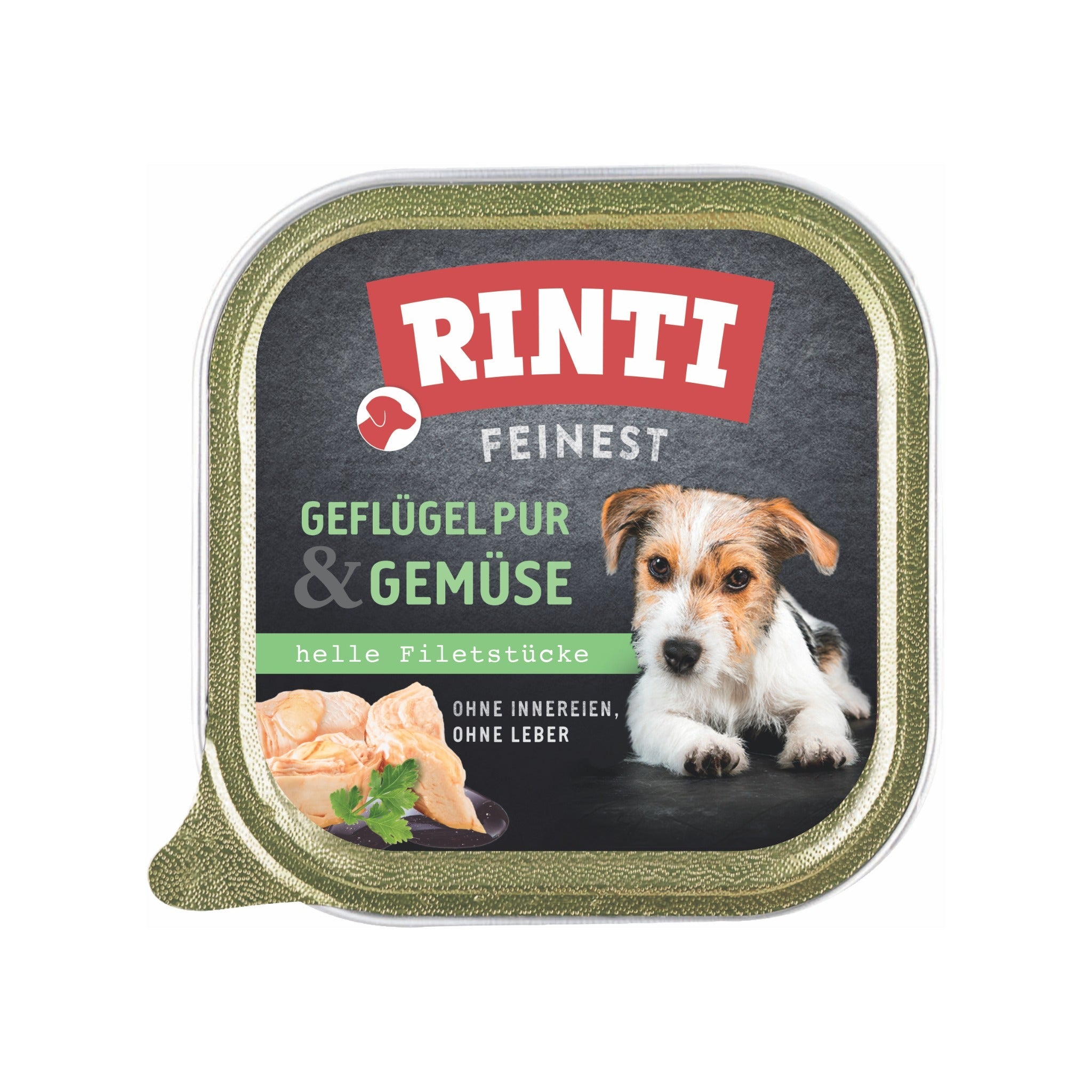 RINTI Feinest Geflügel pur &amp; Gemüse - Hunde Nassfutter - Woofshack