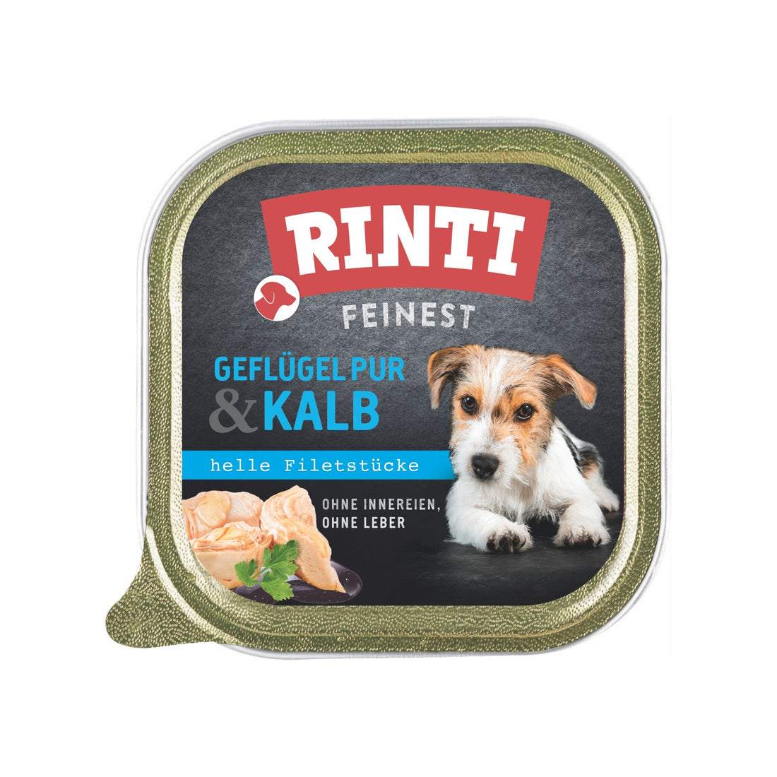 RINTI Feinest Geflügel pur &amp; Kalb - Hunde Nassfutter - Woofshack