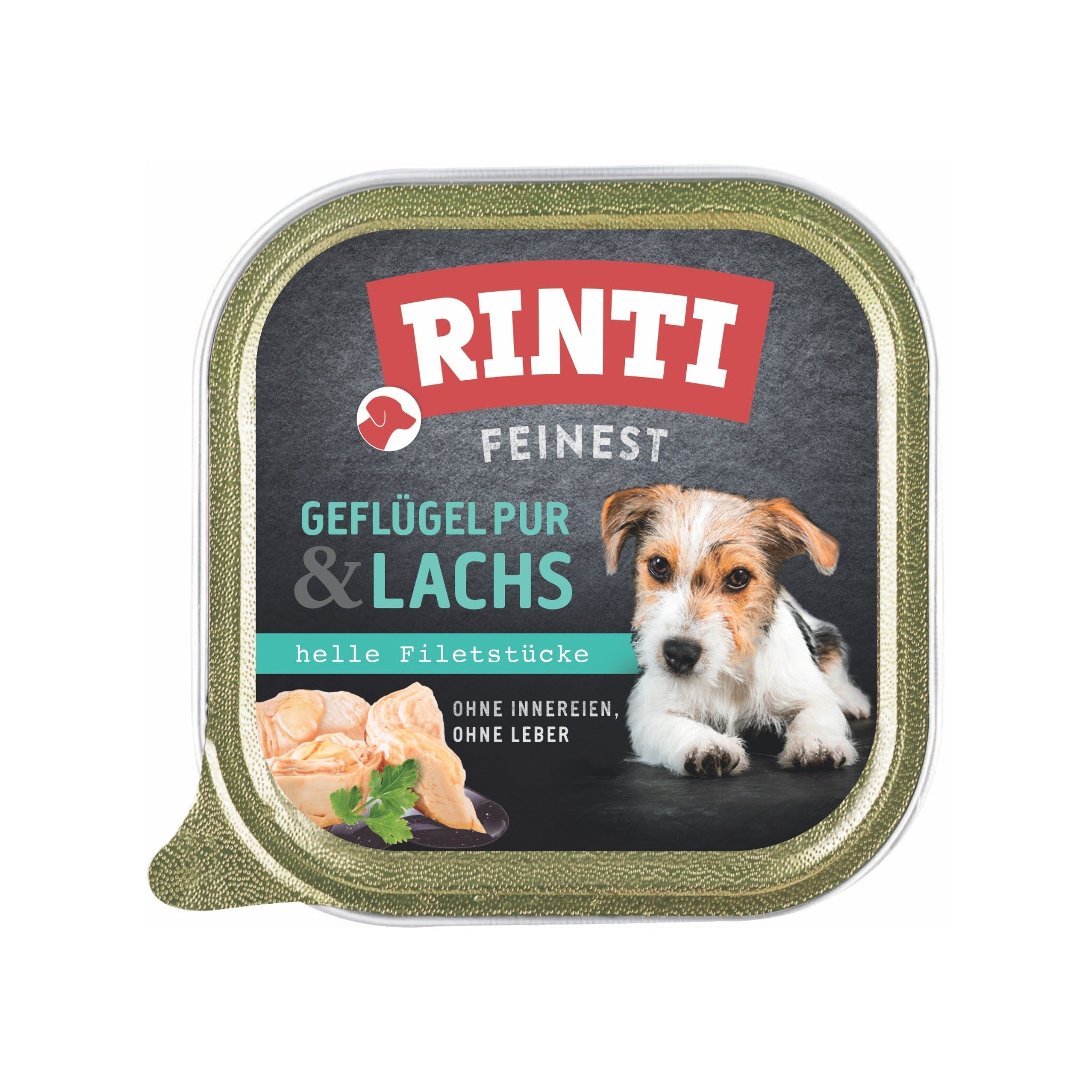 RINTI Feinest Geflügel pur &amp; Lachs - Hunde Nassfutter - Woofshack