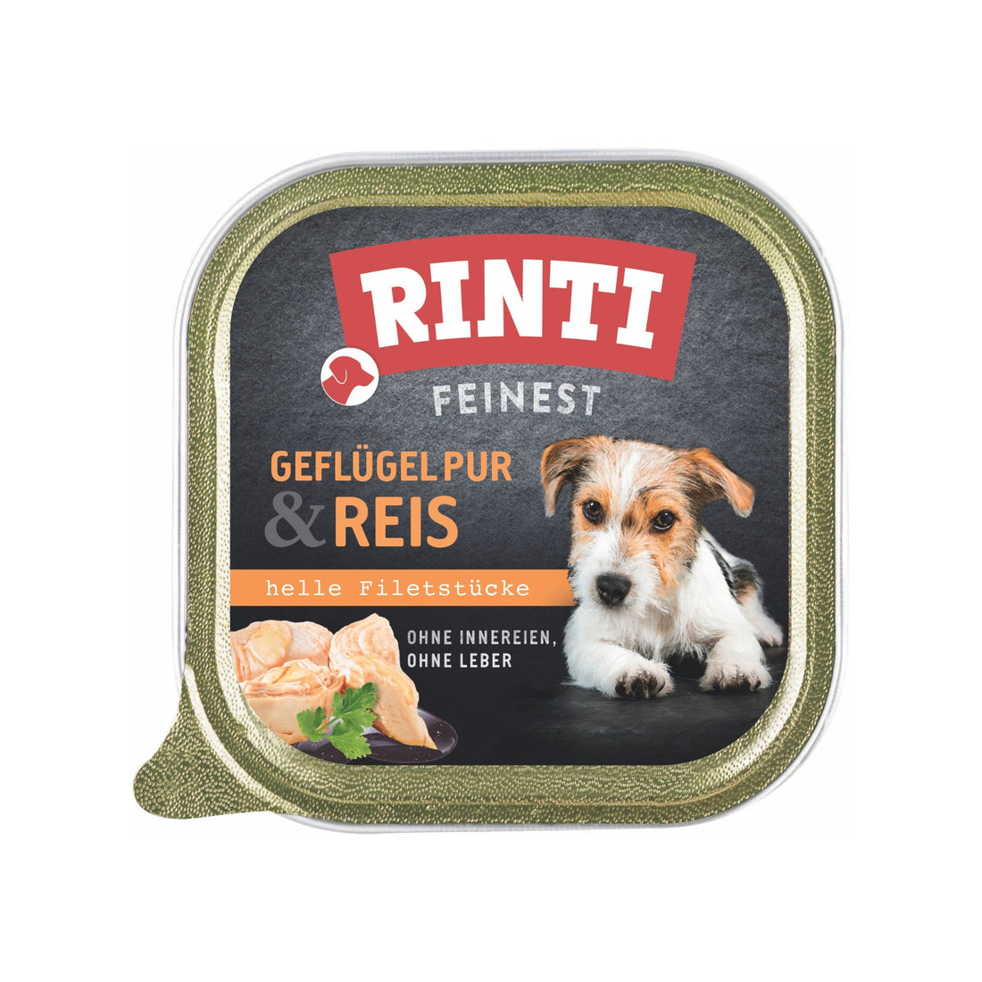 RINTI Feinest Geflügel pur &amp; Reis - Hunde Nassfutter - Woofshack