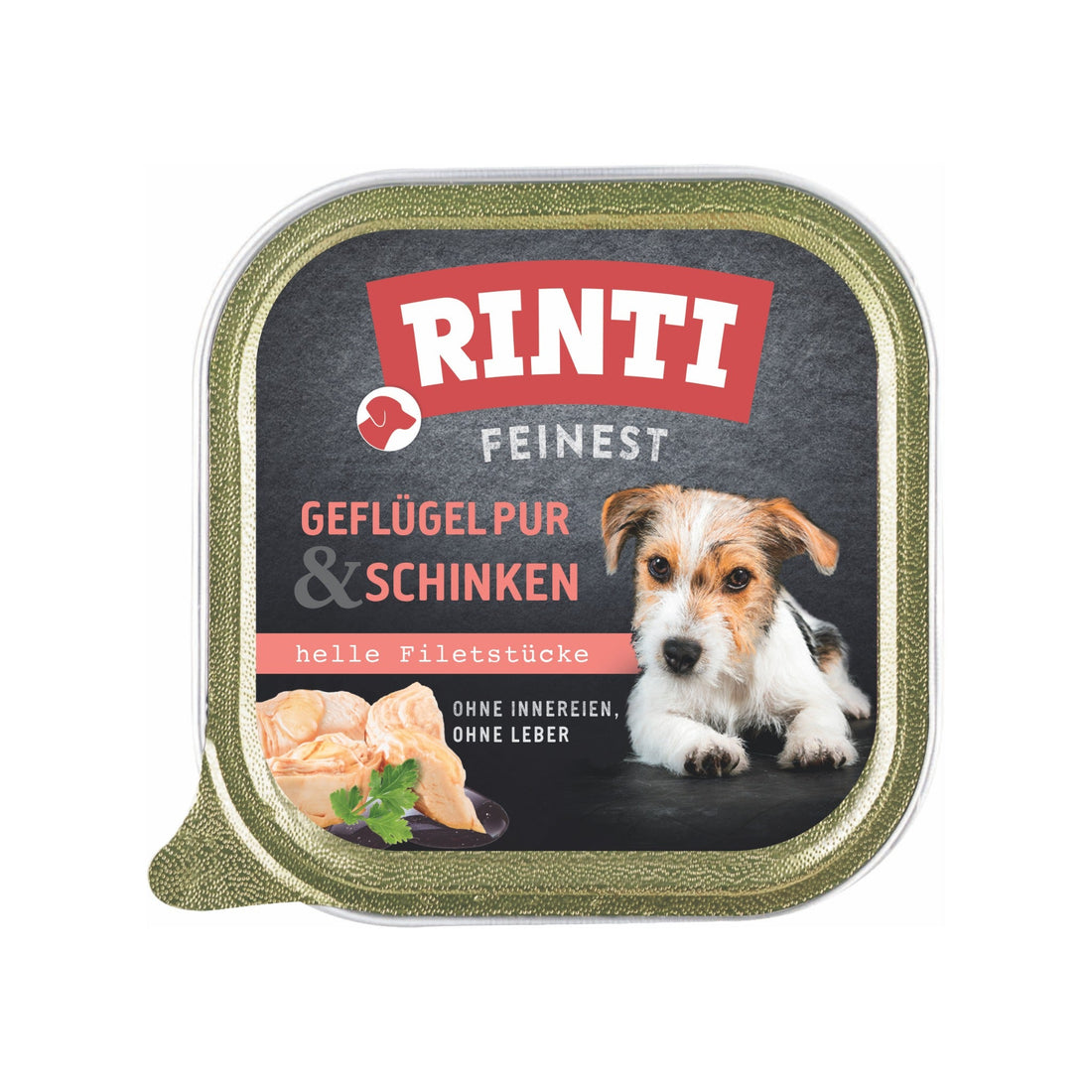 RINTI Feinest Geflügel pur &amp; Schinken - Hunde Nassfutter - Woofshack