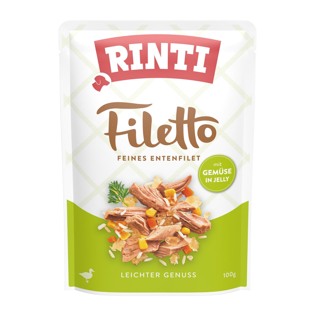 RINTI Filetto Pouch Entenfilet mit Gemüse - Hunde Nassfutter - Woofshack