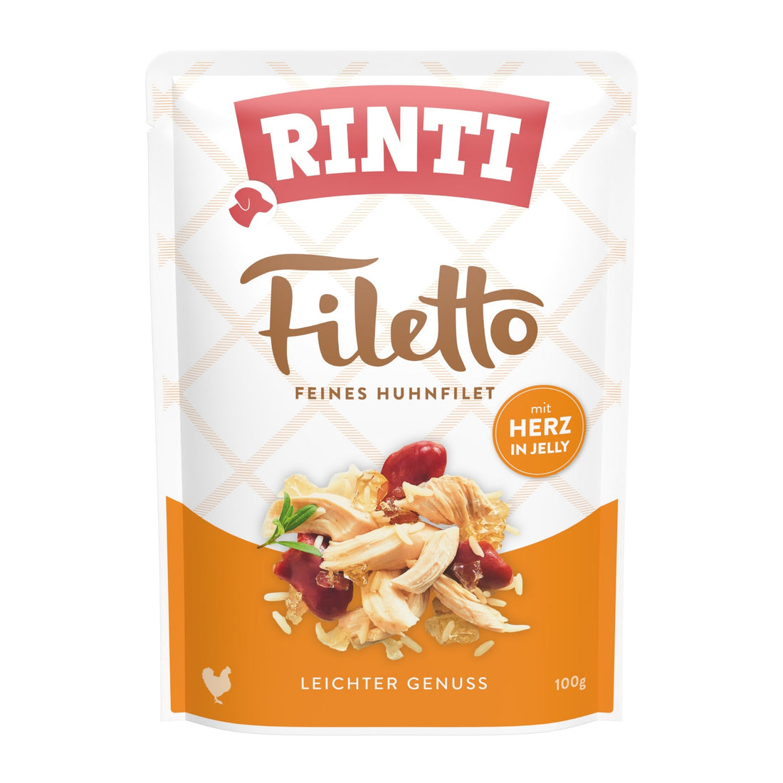 RINTI Filetto Pouch Huhnfilet mit Herz - Hunde Nassfutter - Woofshack