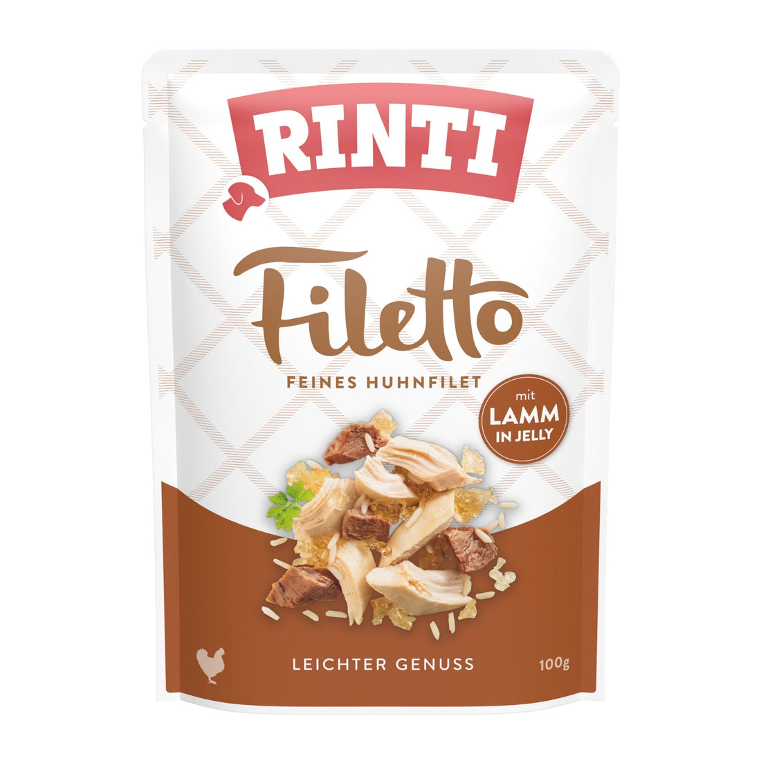 RINTI Filetto Pouch Huhnfilet mit Lamm - Hunde Nassfutter - Woofshack