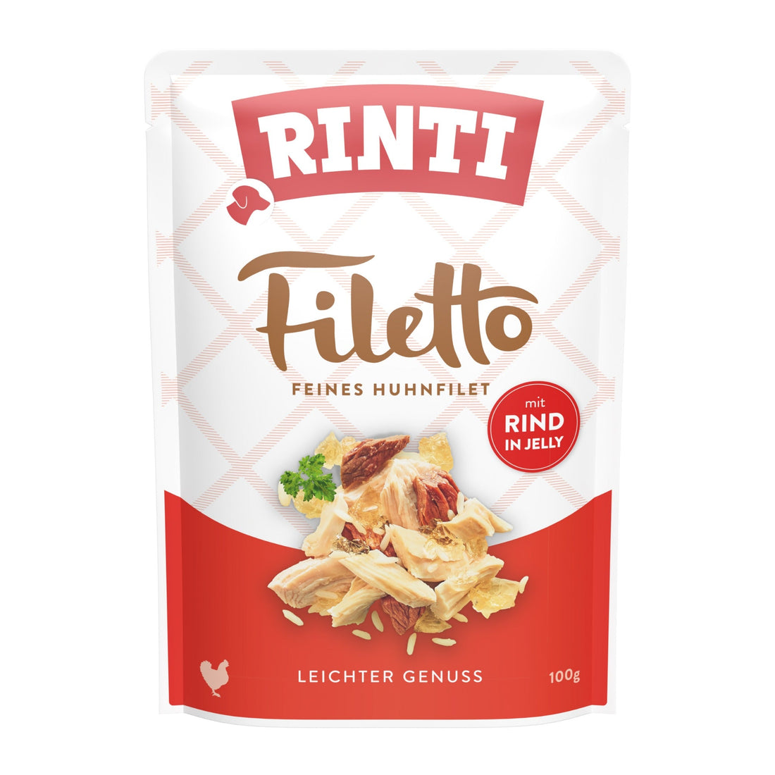 RINTI Filetto Pouch Huhnfilet mit Rind - Hunde Nassfutter - Woofshack