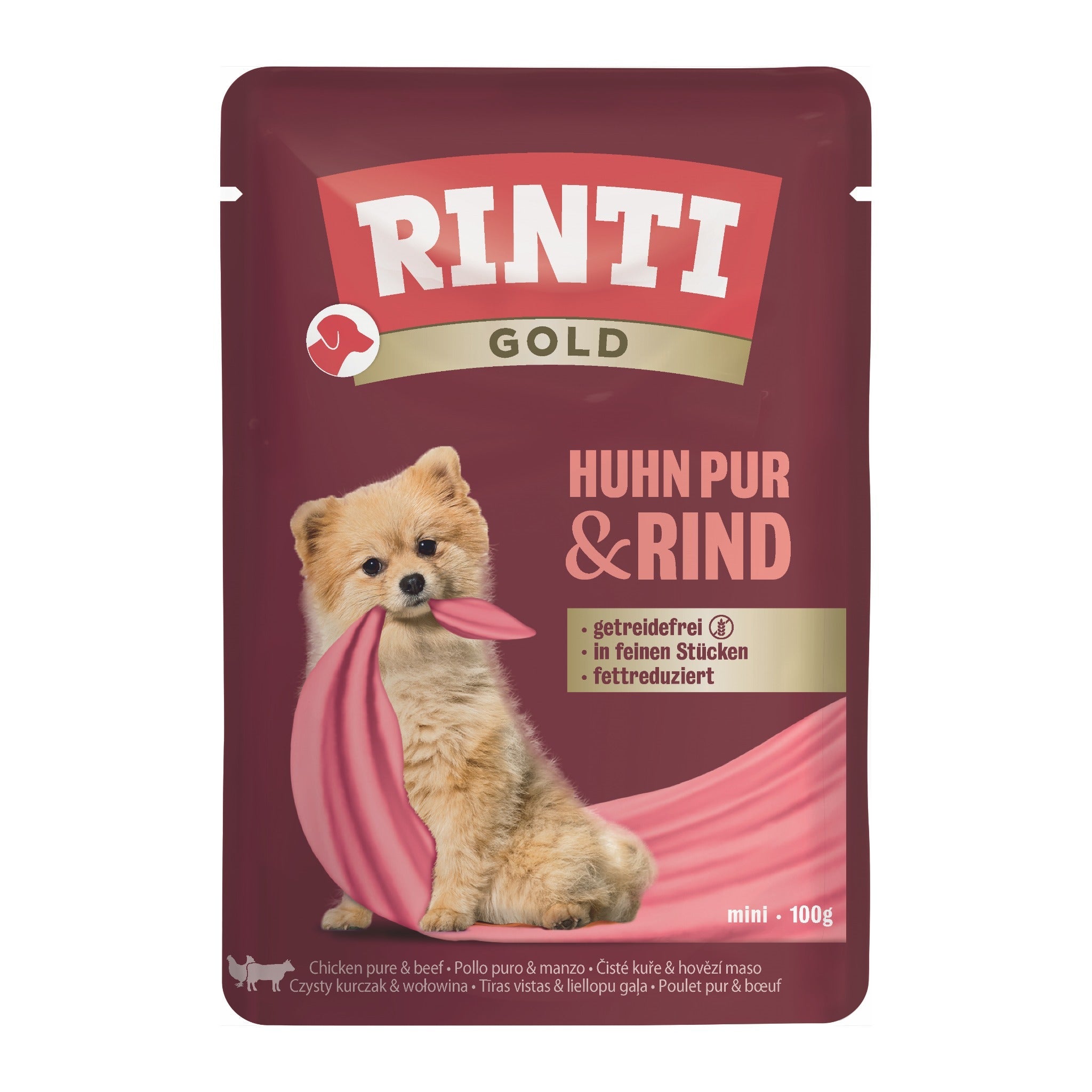 RINTI Gold Pouch Huhn Pur &amp; Rind - Hunde Nassfutter - Woofshack