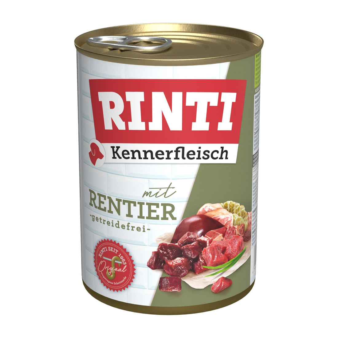 RINTI Kennerfleisch mit Rentier - Hunde Nassfutter - Woofshack