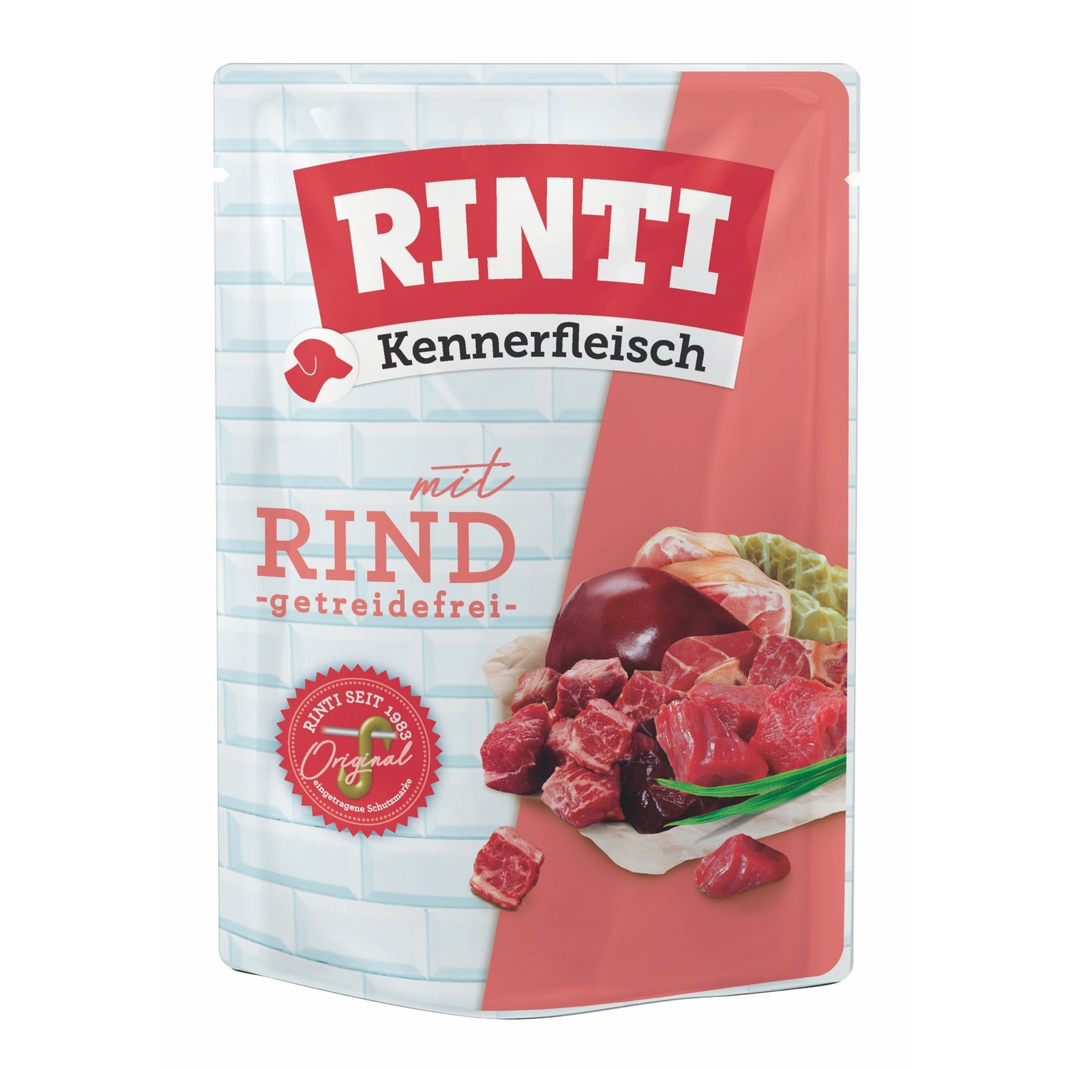 RINTI Kennerfleisch Pouch Rind - Hunde Nassfutter - Woofshack