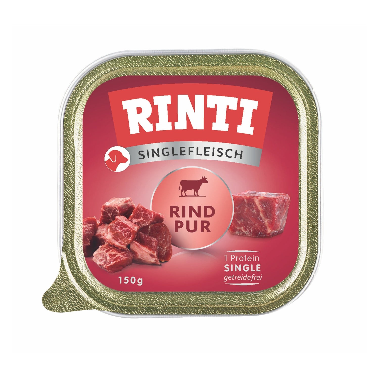 RINTI Schale Singlefleisch Rind Pur - Hunde Nassfutter - Woofshack