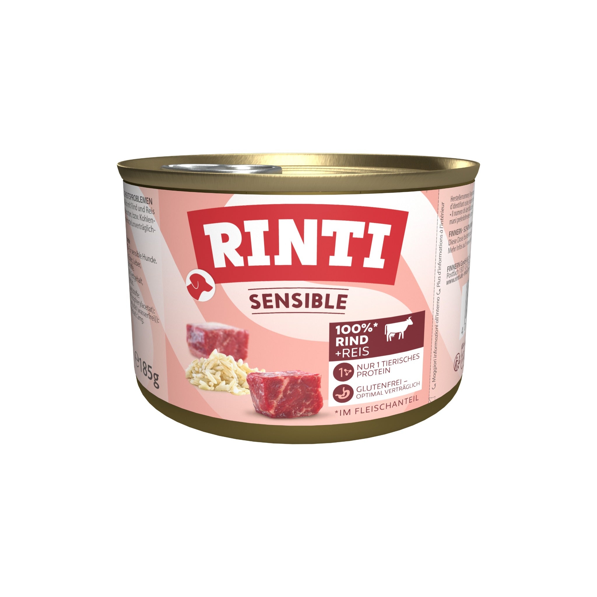 RINTI Sensible Rind + Reis - Hunde Nassfutter - Woofshack